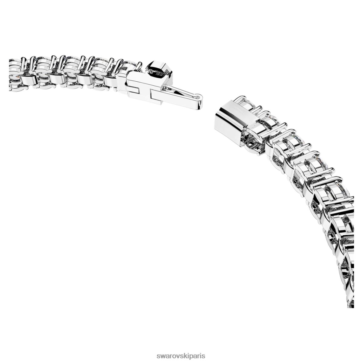 bijoux Swarovski bracelet tennis matriciel taille ronde, blanc, rhodié RZD0XJ545