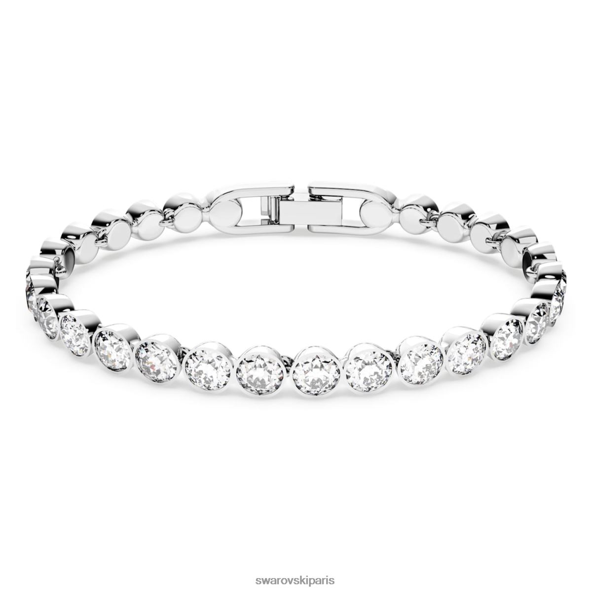bijoux Swarovski bracelet tennis taille ronde, blanc, rhodié RZD0XJ548