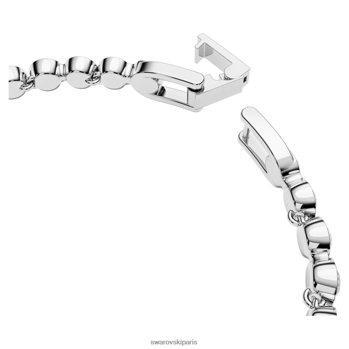 bijoux Swarovski bracelet tennis taille ronde, blanc, rhodié RZD0XJ548