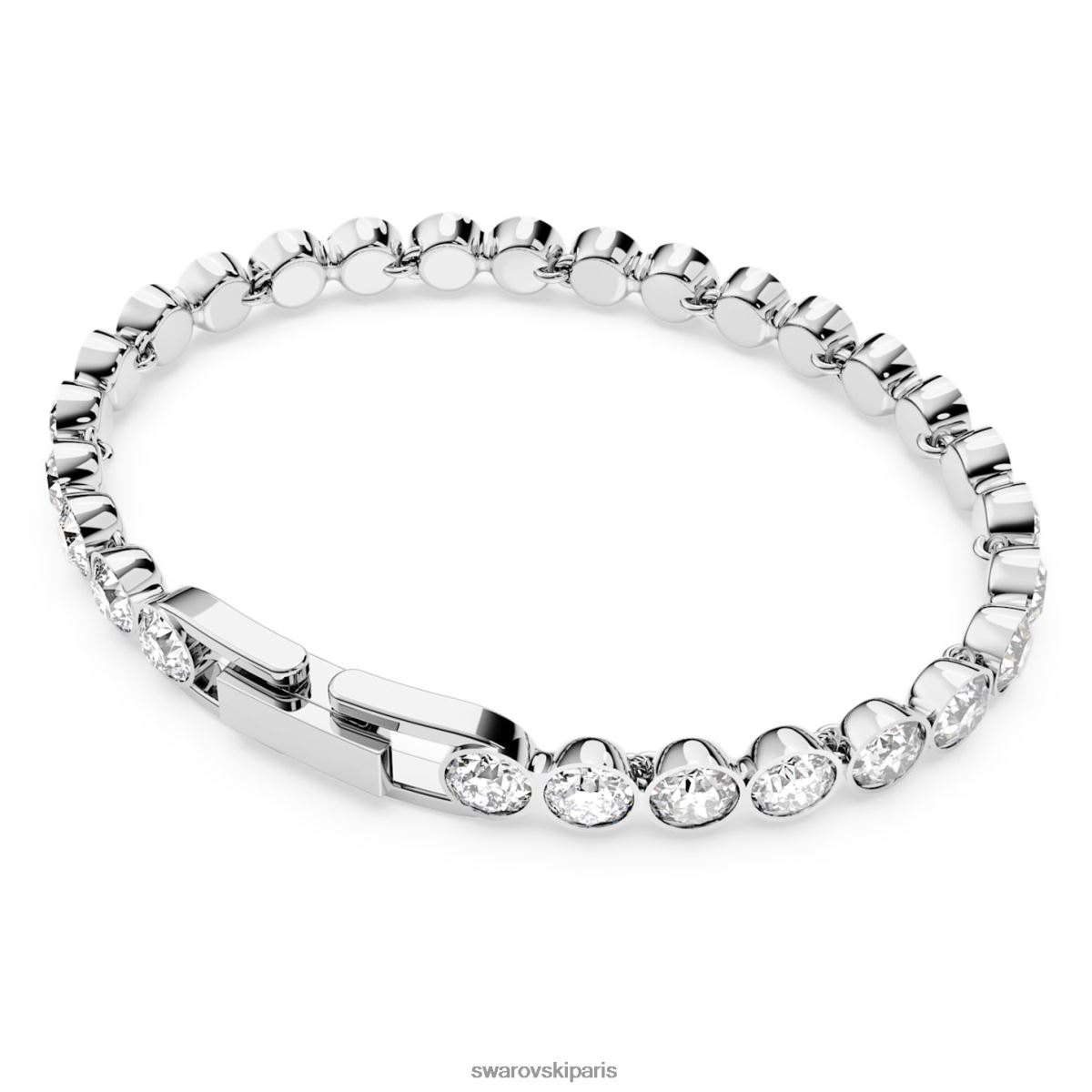 bijoux Swarovski bracelet tennis taille ronde, blanc, rhodié RZD0XJ548