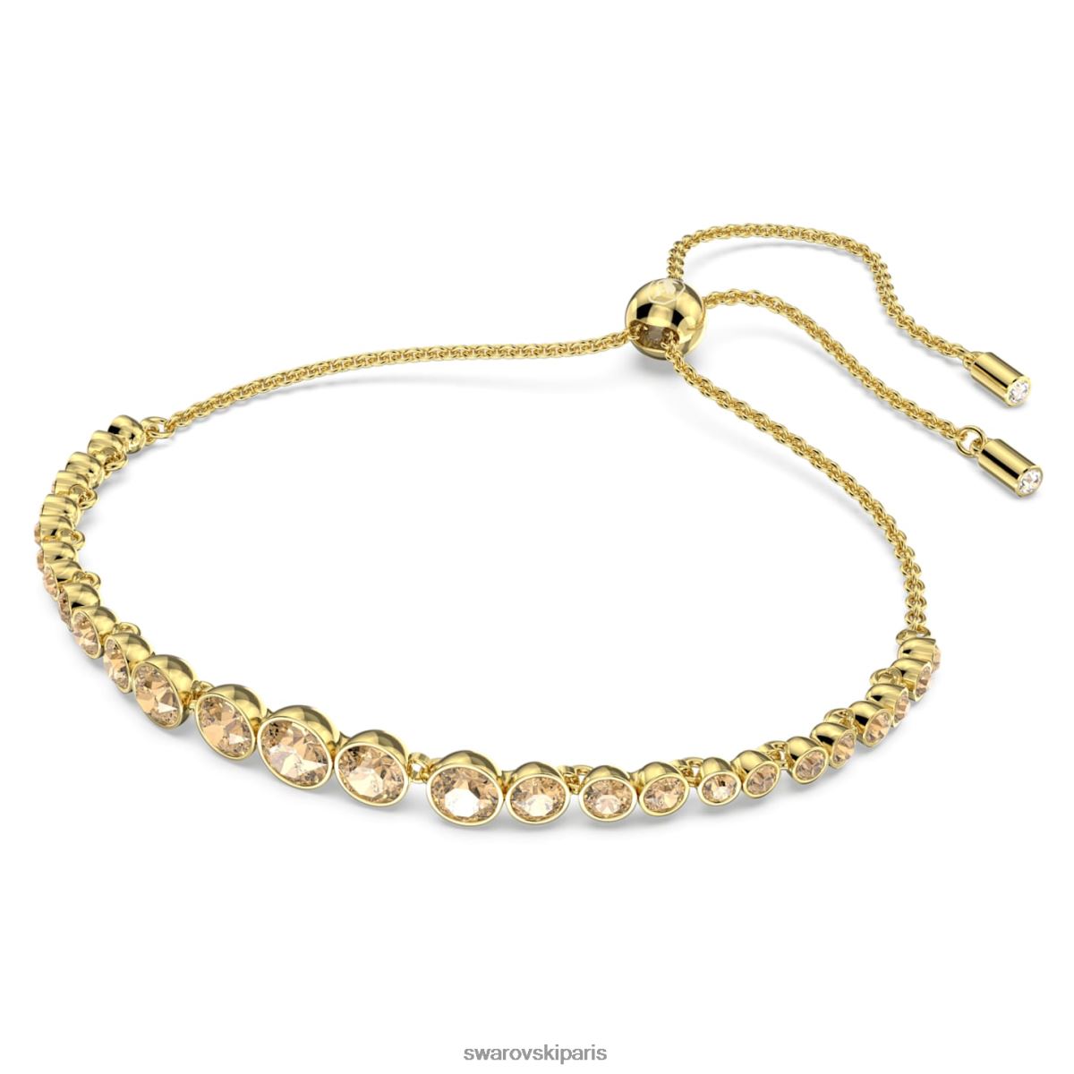 bijoux Swarovski bracelet emilie tailles rondes mixtes, ton doré, plaqué doré RZD0XJ482