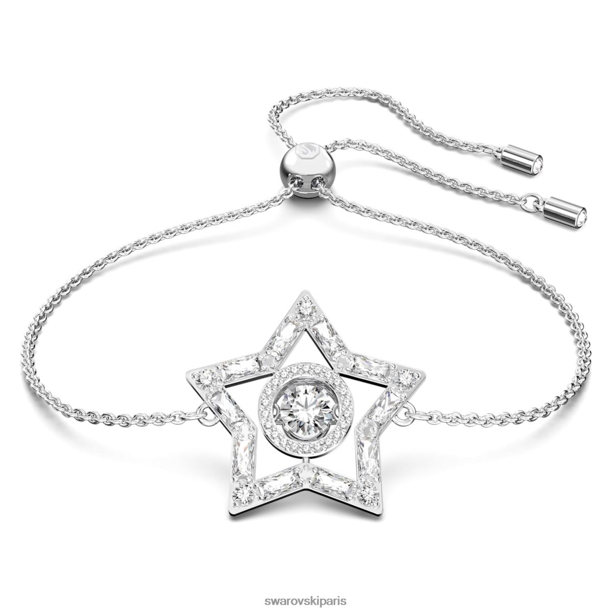 bijoux Swarovski bracelet étoile coupes mixtes, étoile, blanc, rhodié RZD0XJ513
