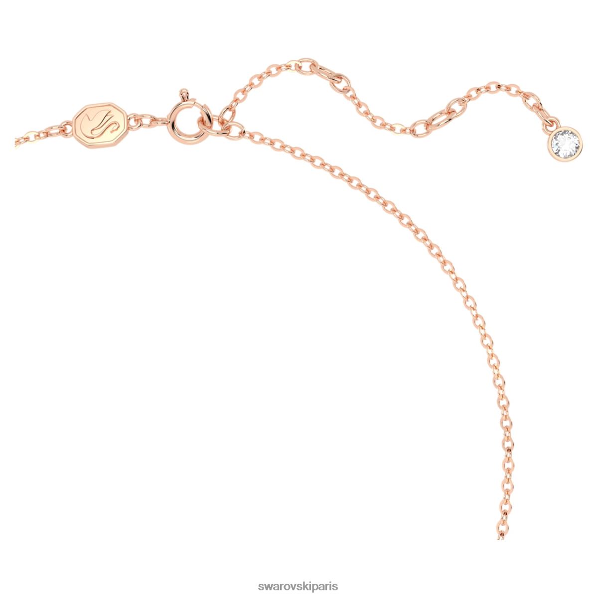 bijoux Swarovski ensemble de volts nœud, blanc, métal doré rose RZD0XJ391