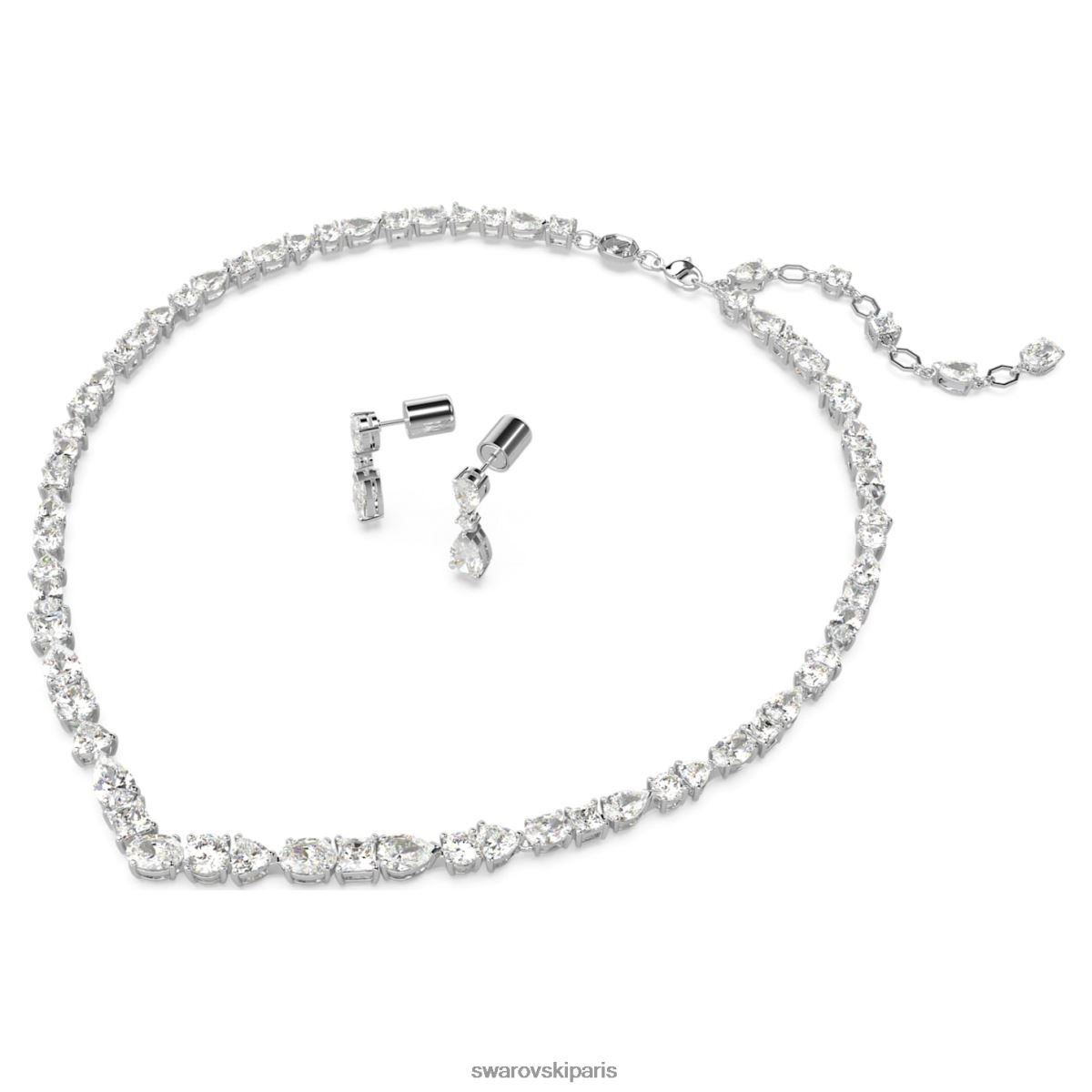 bijoux Swarovski ensemble mesmera coupes mixtes, blanc, rhodié RZD0XJ397