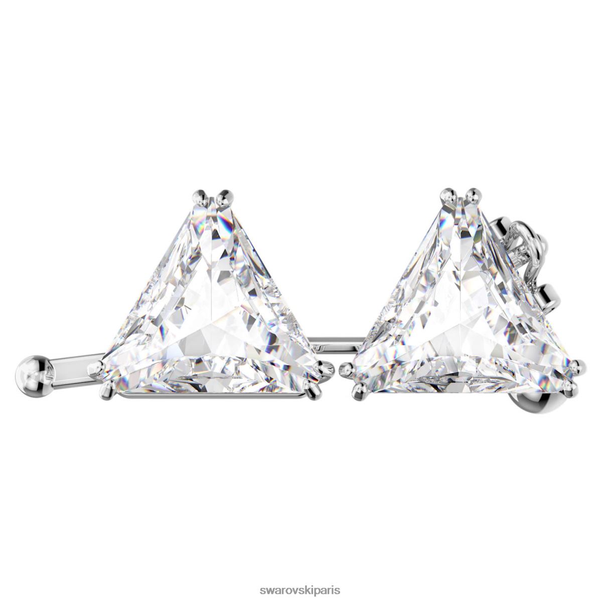 bijoux Swarovski rallonge ortyx coupe triangle, blanc, rhodié RZD0XJ1116