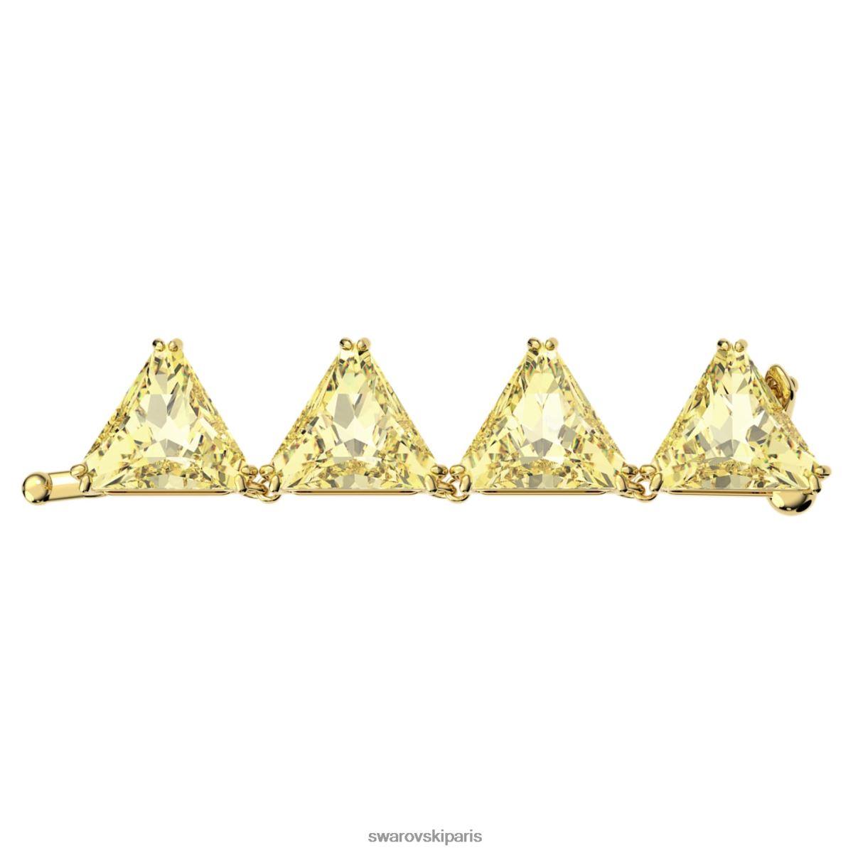 bijoux Swarovski rallonge ortyx coupe triangle, jaune, métal doré RZD0XJ1115