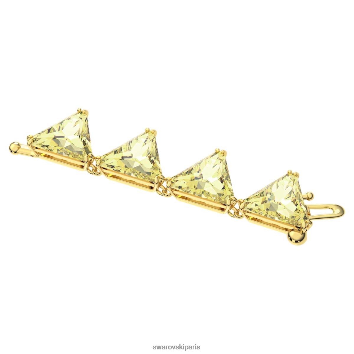 bijoux Swarovski rallonge ortyx coupe triangle, jaune, métal doré RZD0XJ1115