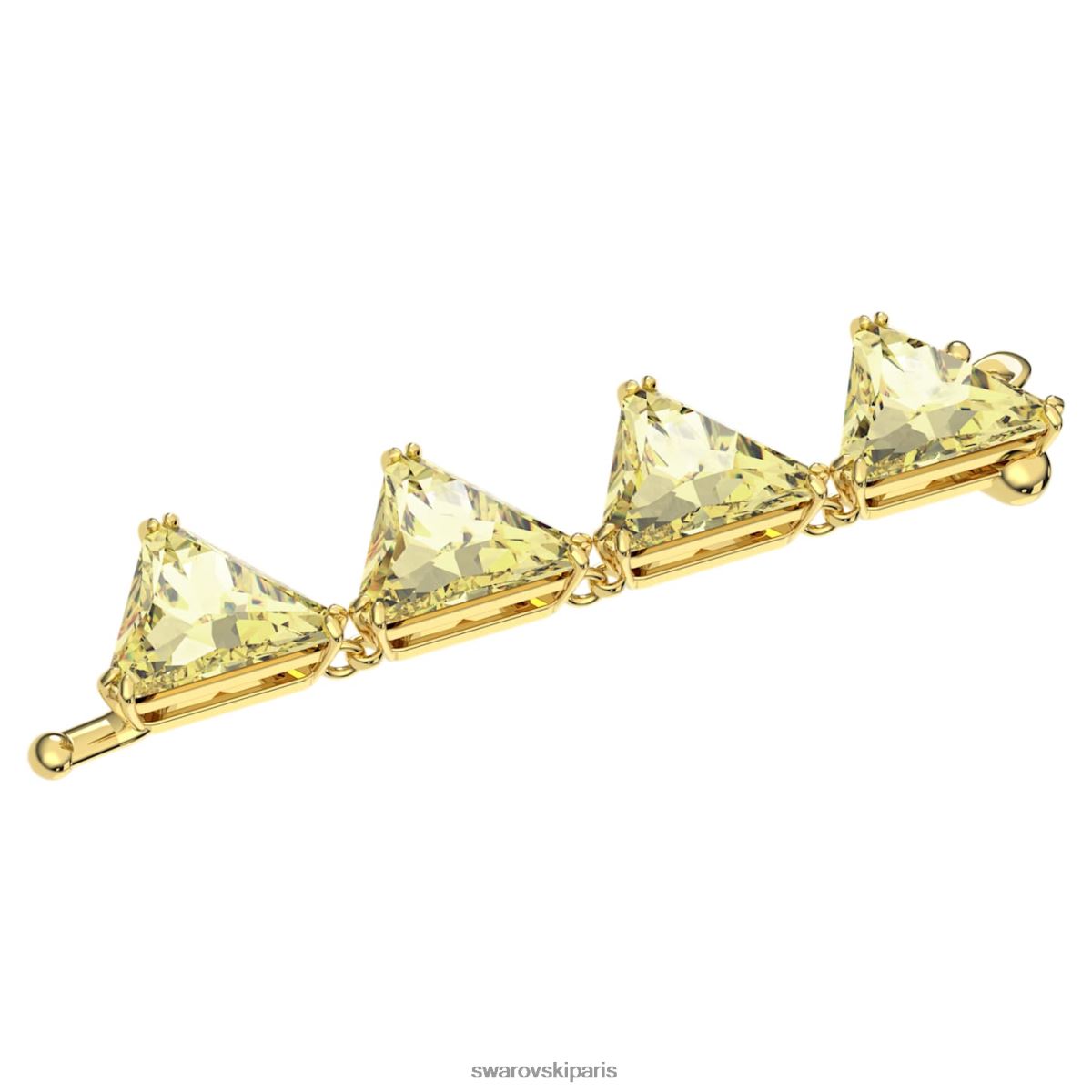 bijoux Swarovski rallonge ortyx coupe triangle, jaune, métal doré RZD0XJ1115