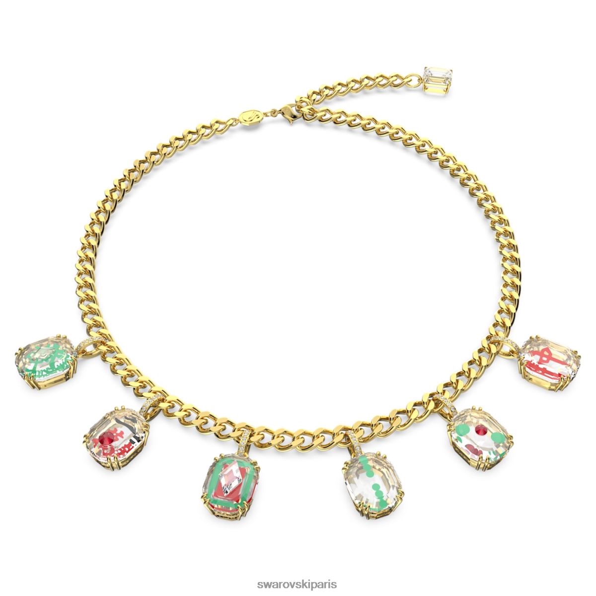 bijoux Swarovski collier alea multicolore, plaqué or RZD0XJ105