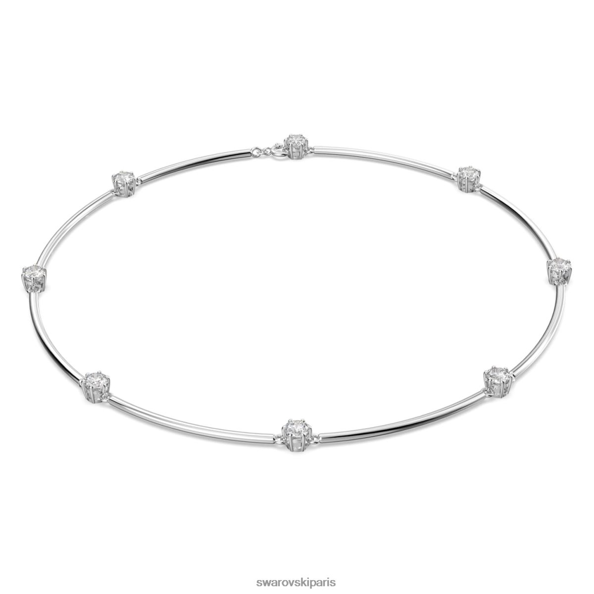 bijoux Swarovski collier constellation taille ronde, blanc, rhodié RZD0XJ58