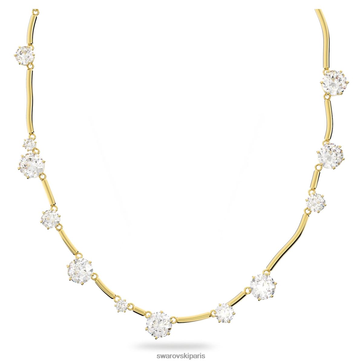 bijoux Swarovski collier constellation tailles rondes mixtes, blanc, métal doré RZD0XJ99