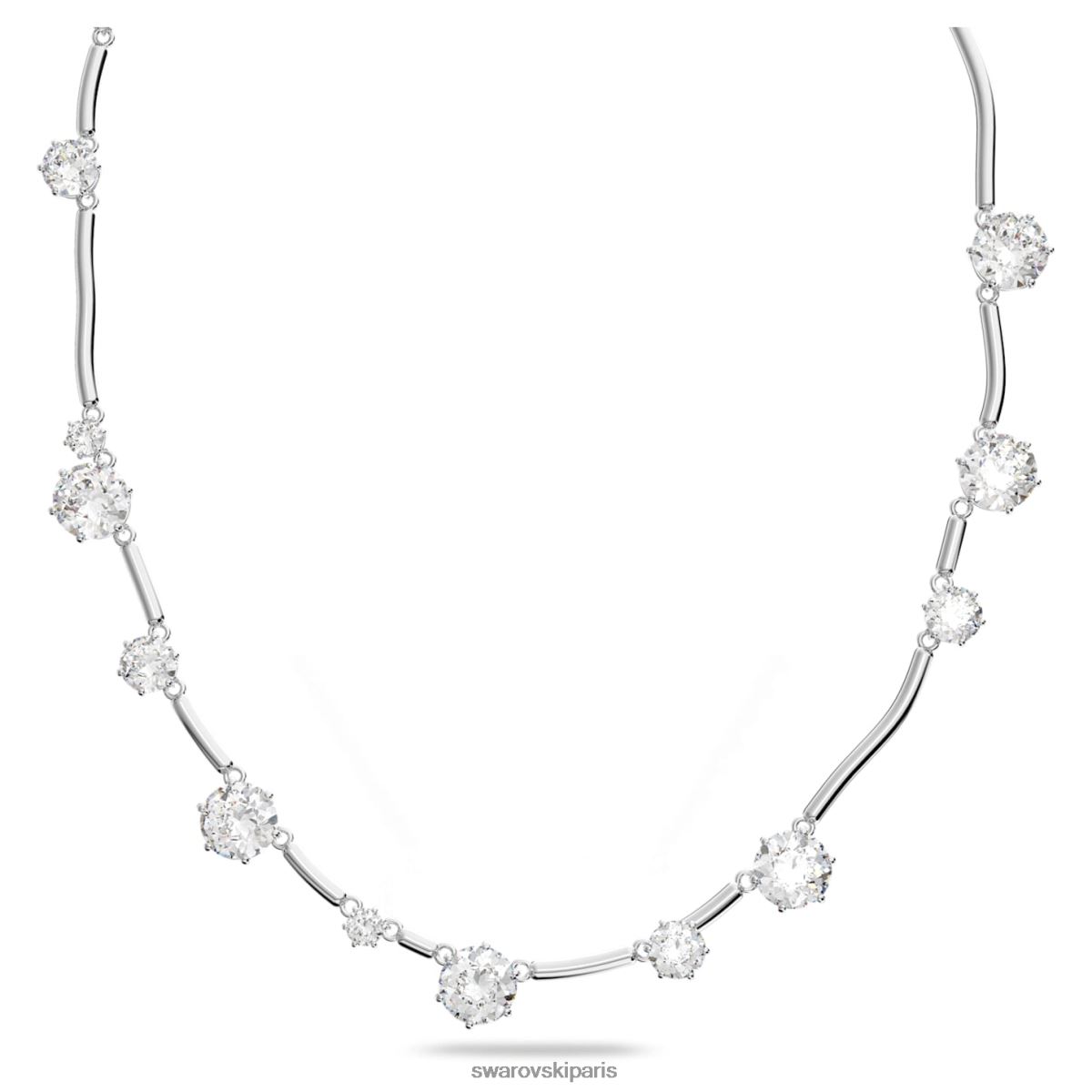 bijoux Swarovski collier constellation tailles rondes mixtes, blanc, rhodié RZD0XJ77