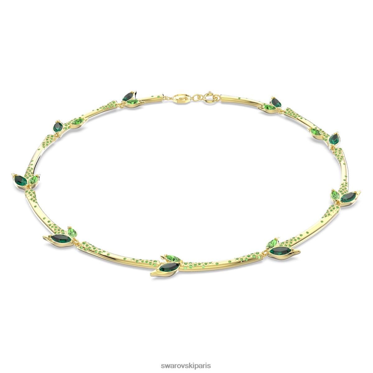 bijoux Swarovski collier de dellium bambou, vert, métal doré RZD0XJ142