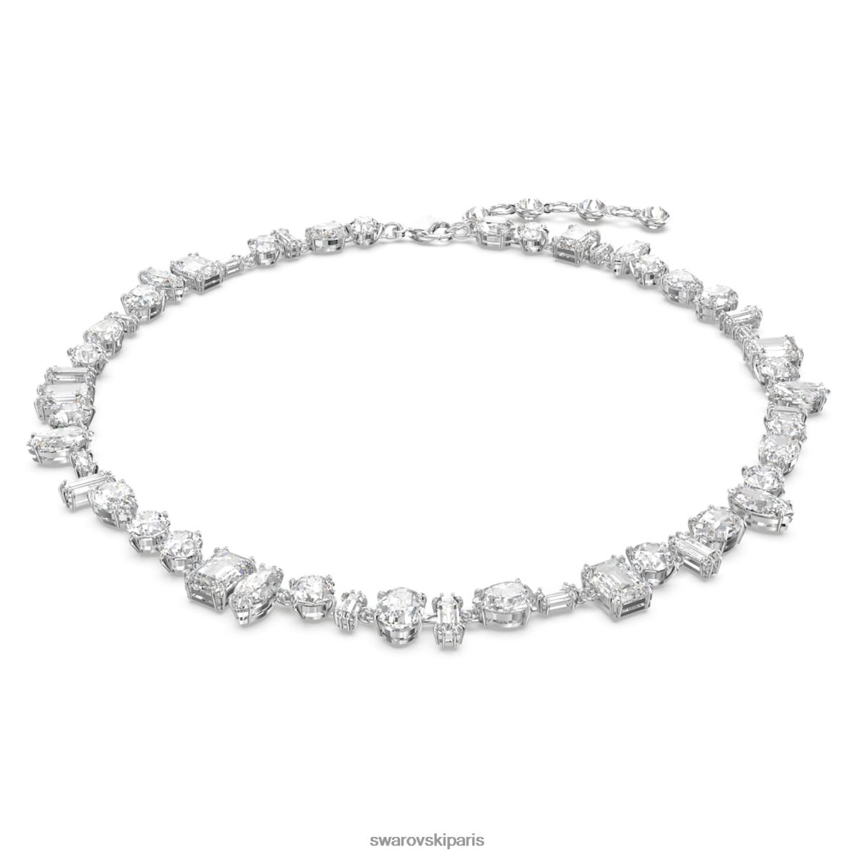bijoux Swarovski collier gemme coupes mixtes, blanc, rhodié RZD0XJ19