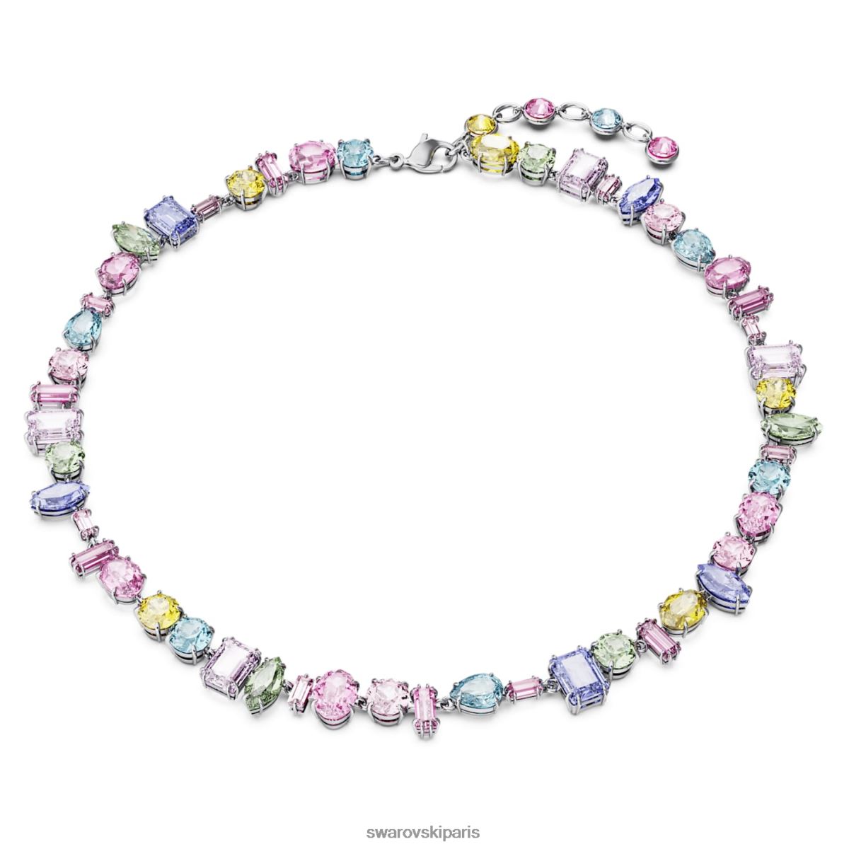 bijoux Swarovski collier gemme coupes mixtes, multicolores, rhodiées RZD0XJ113