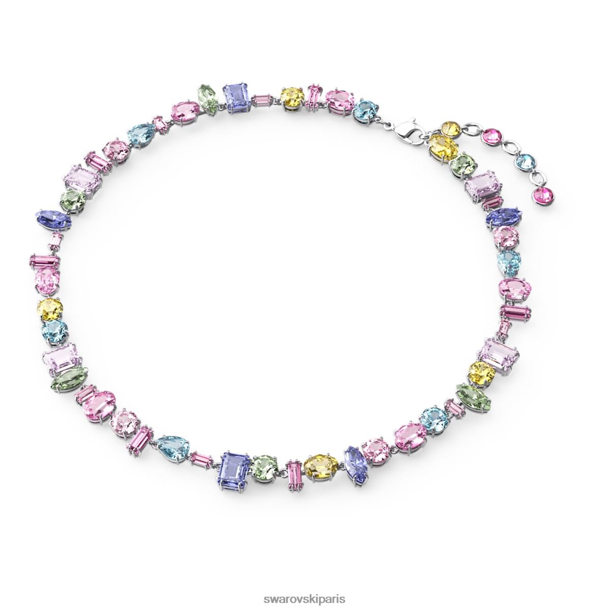 bijoux Swarovski collier gemme coupes mixtes, multicolores, rhodiées RZD0XJ113