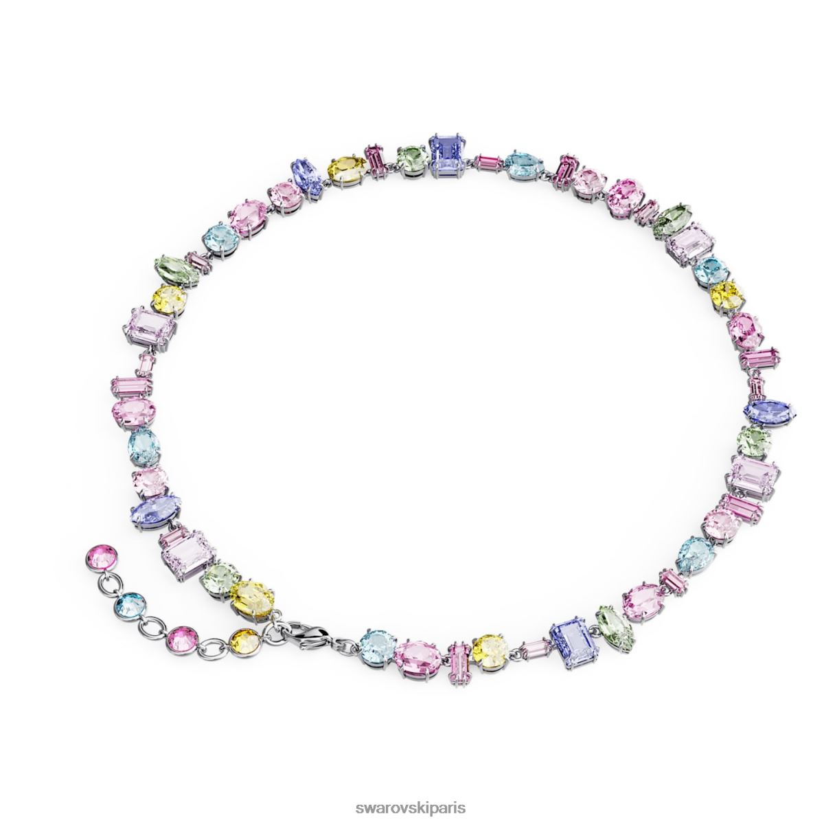 bijoux Swarovski collier gemme coupes mixtes, multicolores, rhodiées RZD0XJ113