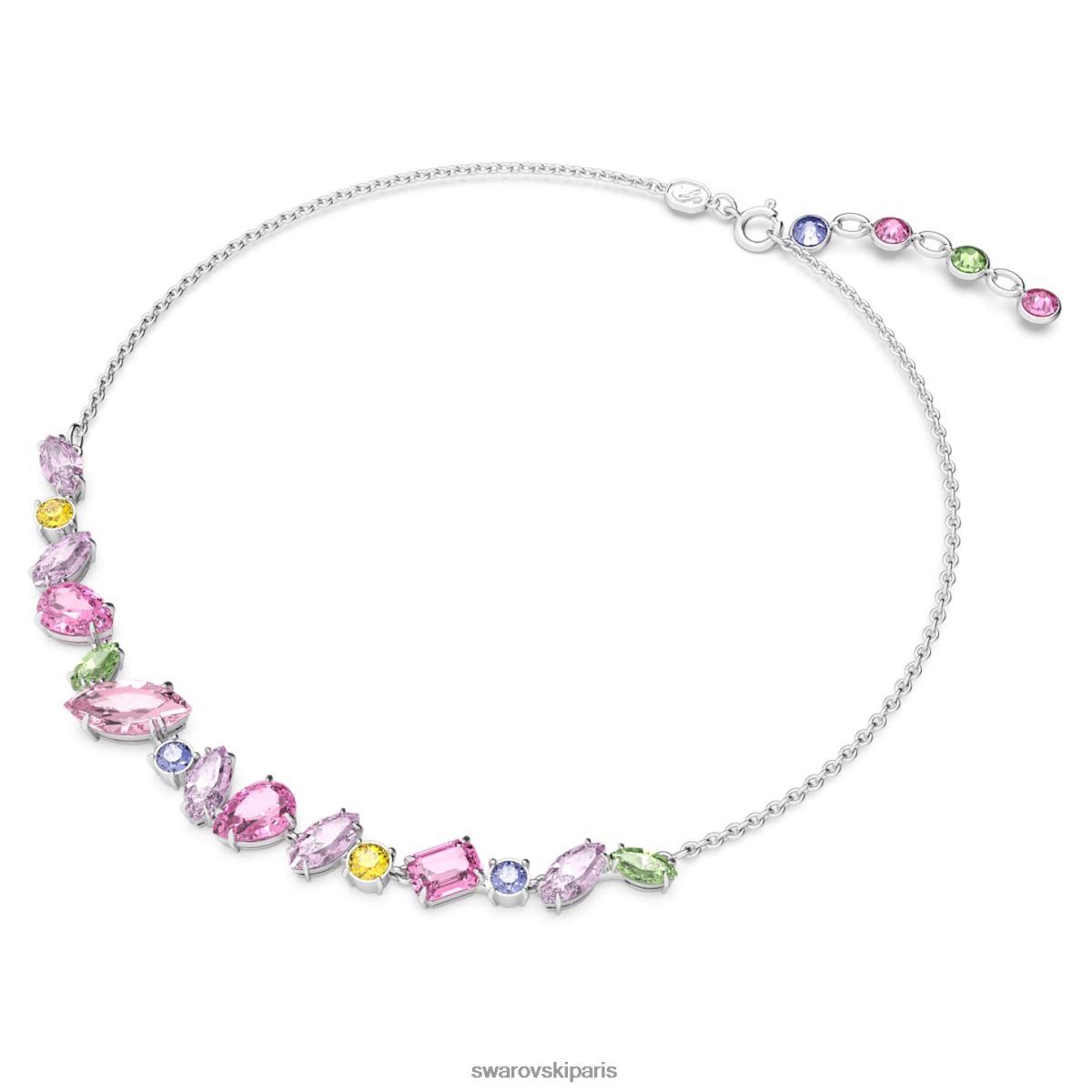 bijoux Swarovski collier gemme coupes mixtes, multicolores, rhodiées RZD0XJ4