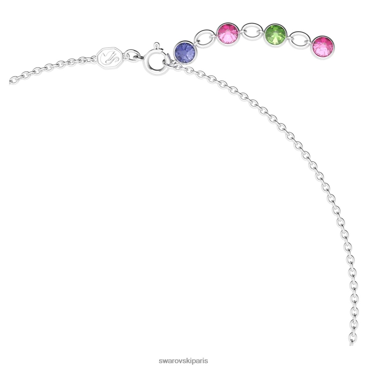 bijoux Swarovski collier gemme coupes mixtes, multicolores, rhodiées RZD0XJ4