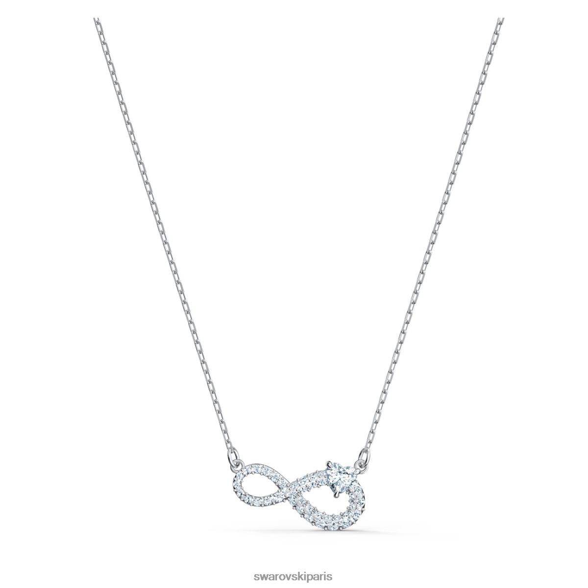 bijoux Swarovski collier infini infini, blanc, rhodié RZD0XJ75