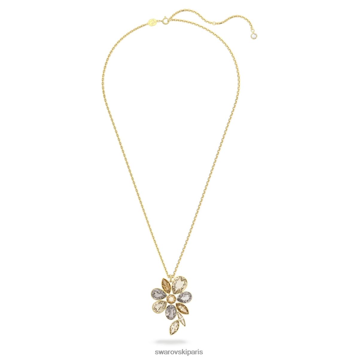 bijoux Swarovski collier élégance de l'afrique fleur, multicolore, métal doré RZD0XJ126