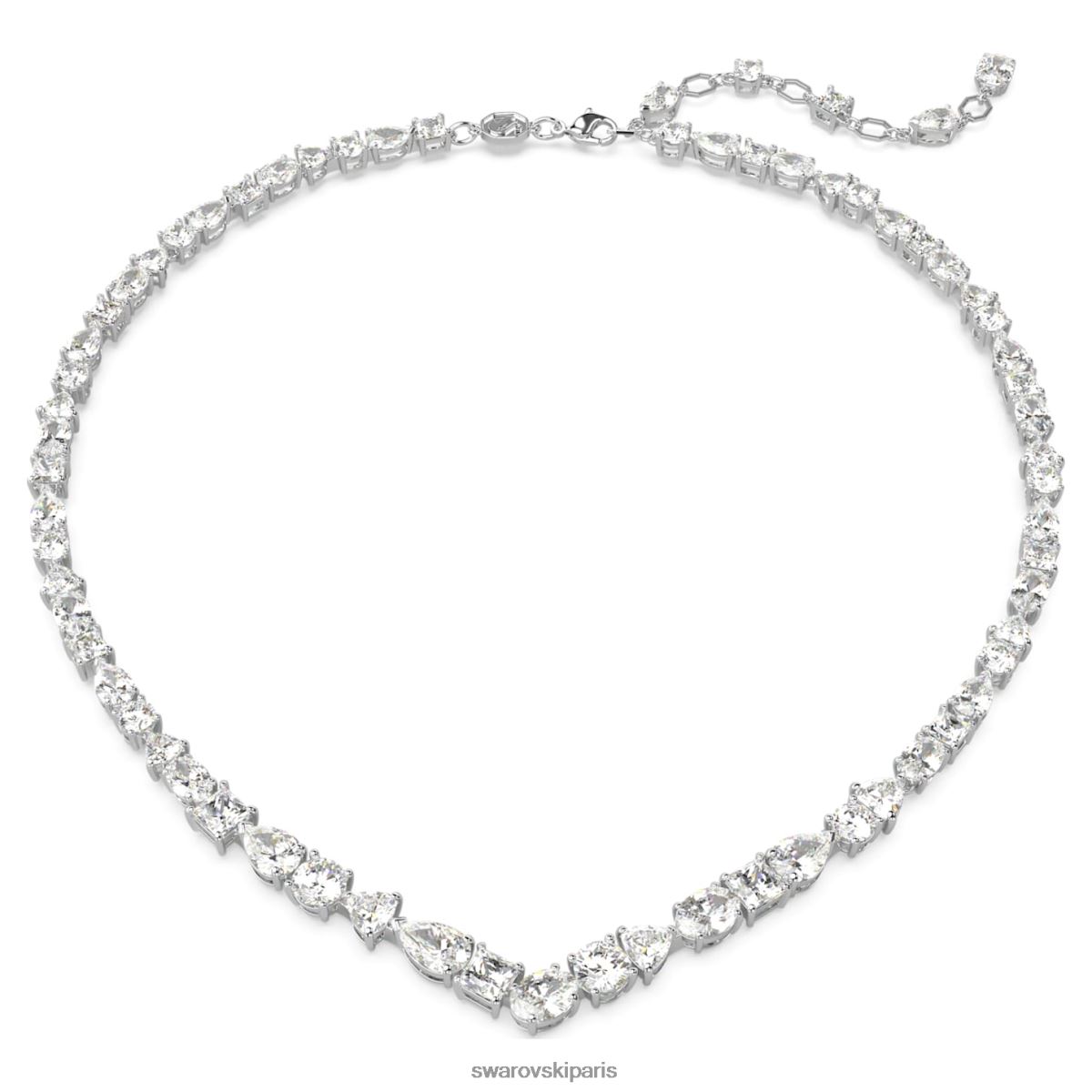 bijoux Swarovski collier mesméra coupes mixtes, blanc, rhodié RZD0XJ109