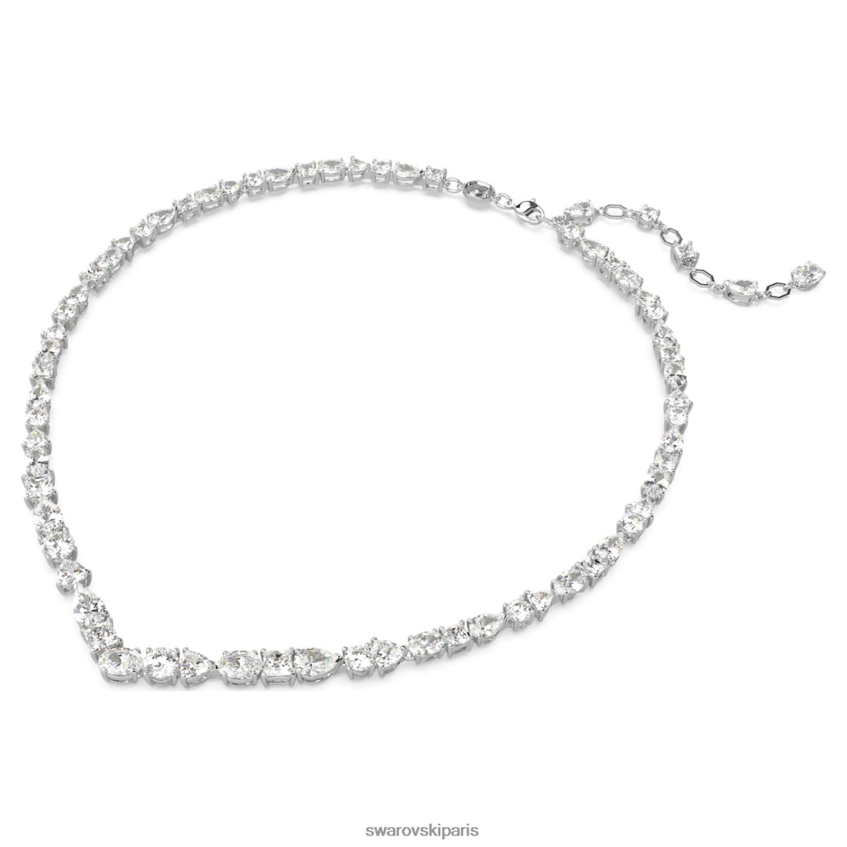 bijoux Swarovski collier mesméra coupes mixtes, blanc, rhodié RZD0XJ109