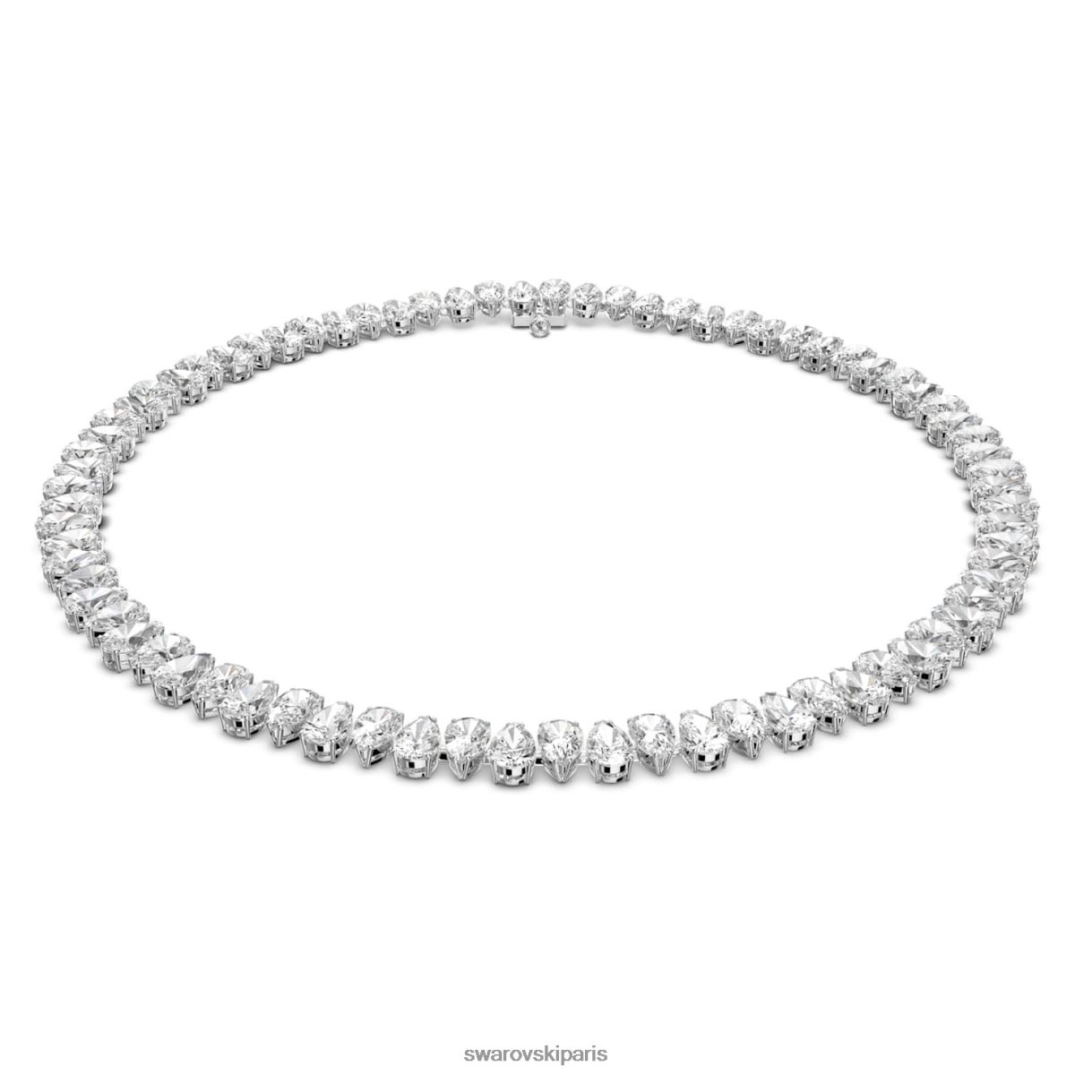 bijoux Swarovski collier millénaire taille poire, blanc, rhodié RZD0XJ23