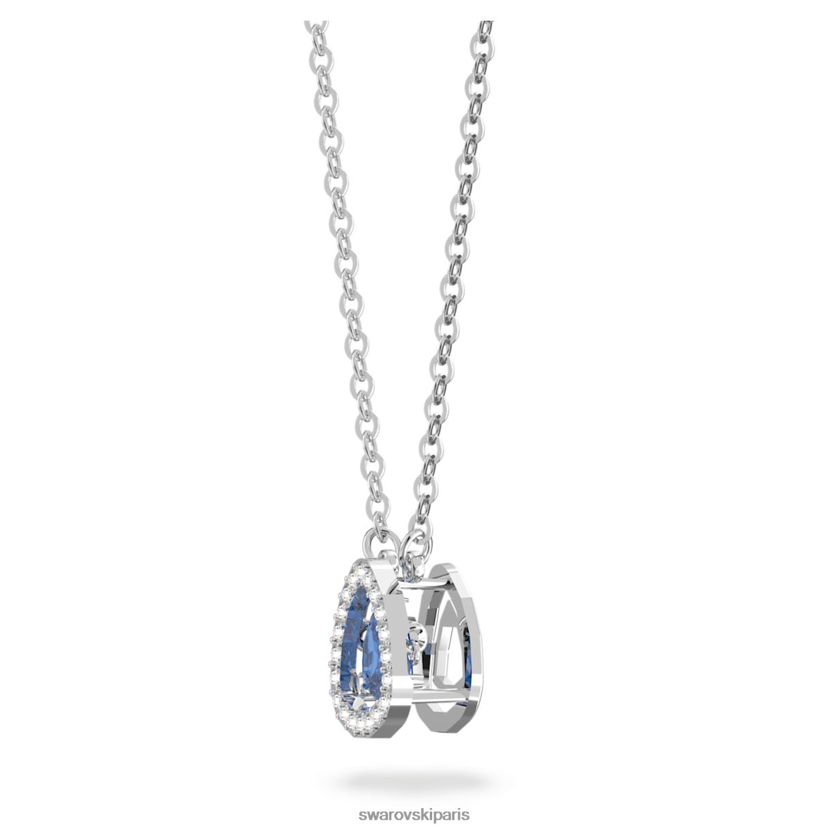 bijoux Swarovski collier millénaire taille trilliant, bleu, rhodié RZD0XJ57