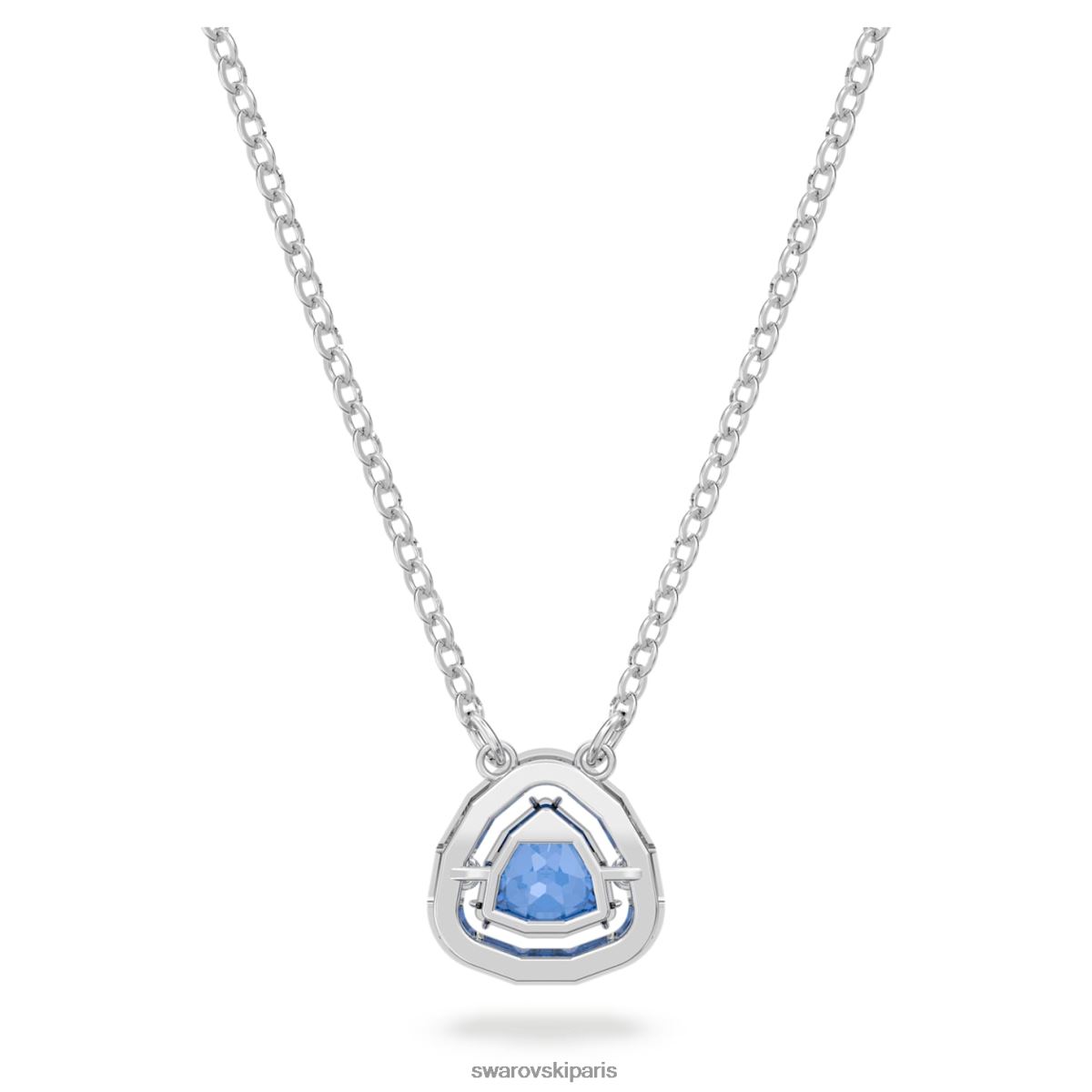 bijoux Swarovski collier millénaire taille trilliant, bleu, rhodié RZD0XJ57