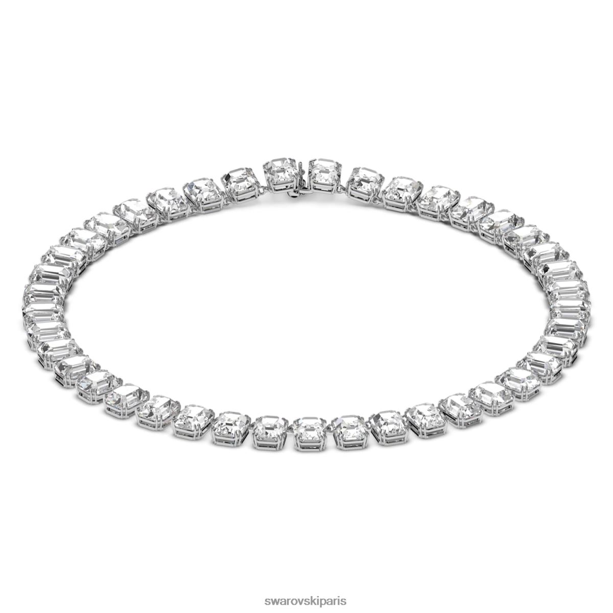 bijoux Swarovski collier millenia coupe octogonale blanc, rhodié RZD0XJ52