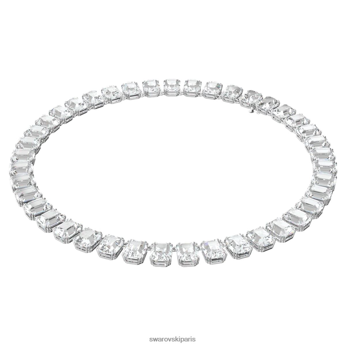 bijoux Swarovski collier millenia coupe octogonale blanc, rhodié RZD0XJ52