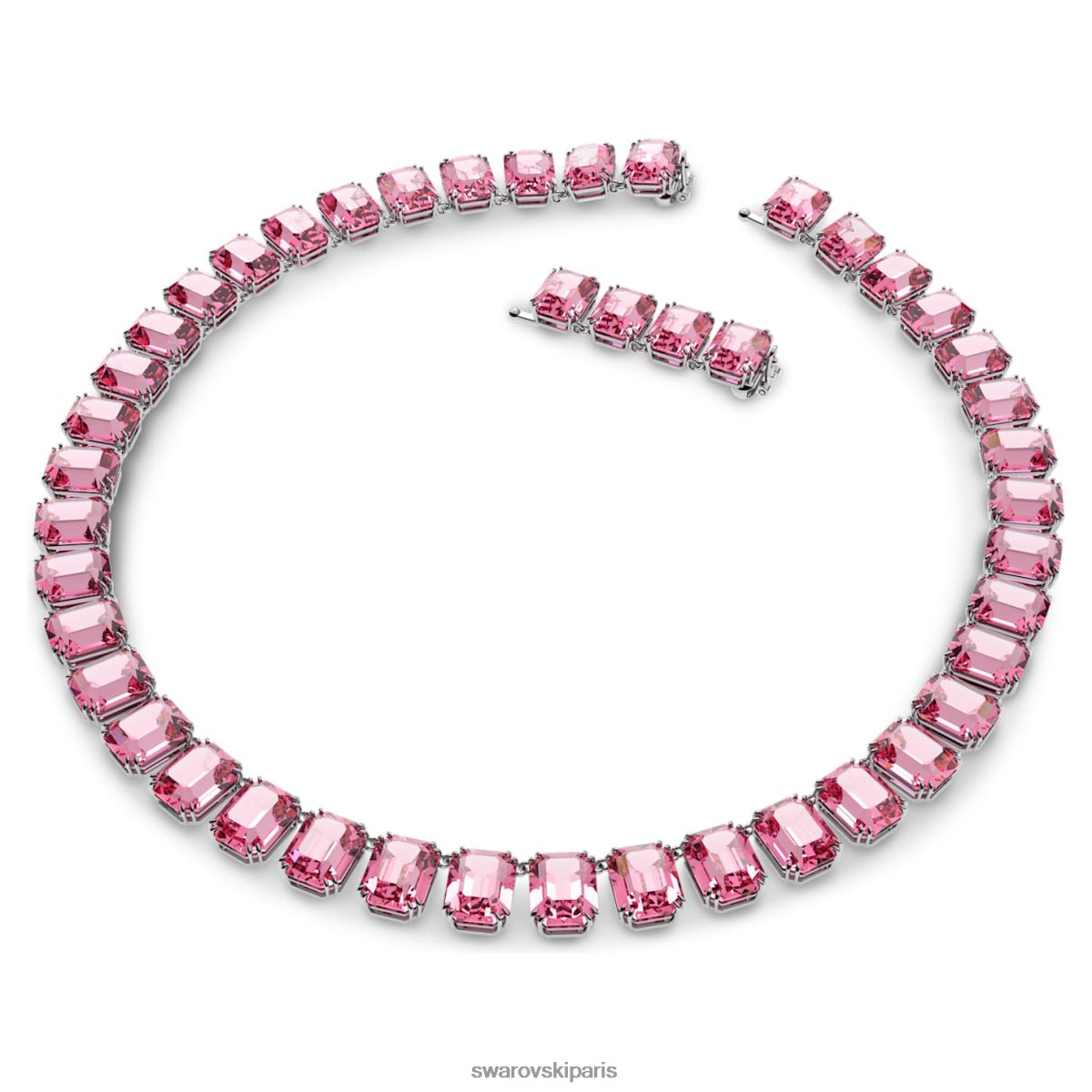 bijoux Swarovski collier millenia coupe octogonale rose, rhodié RZD0XJ40