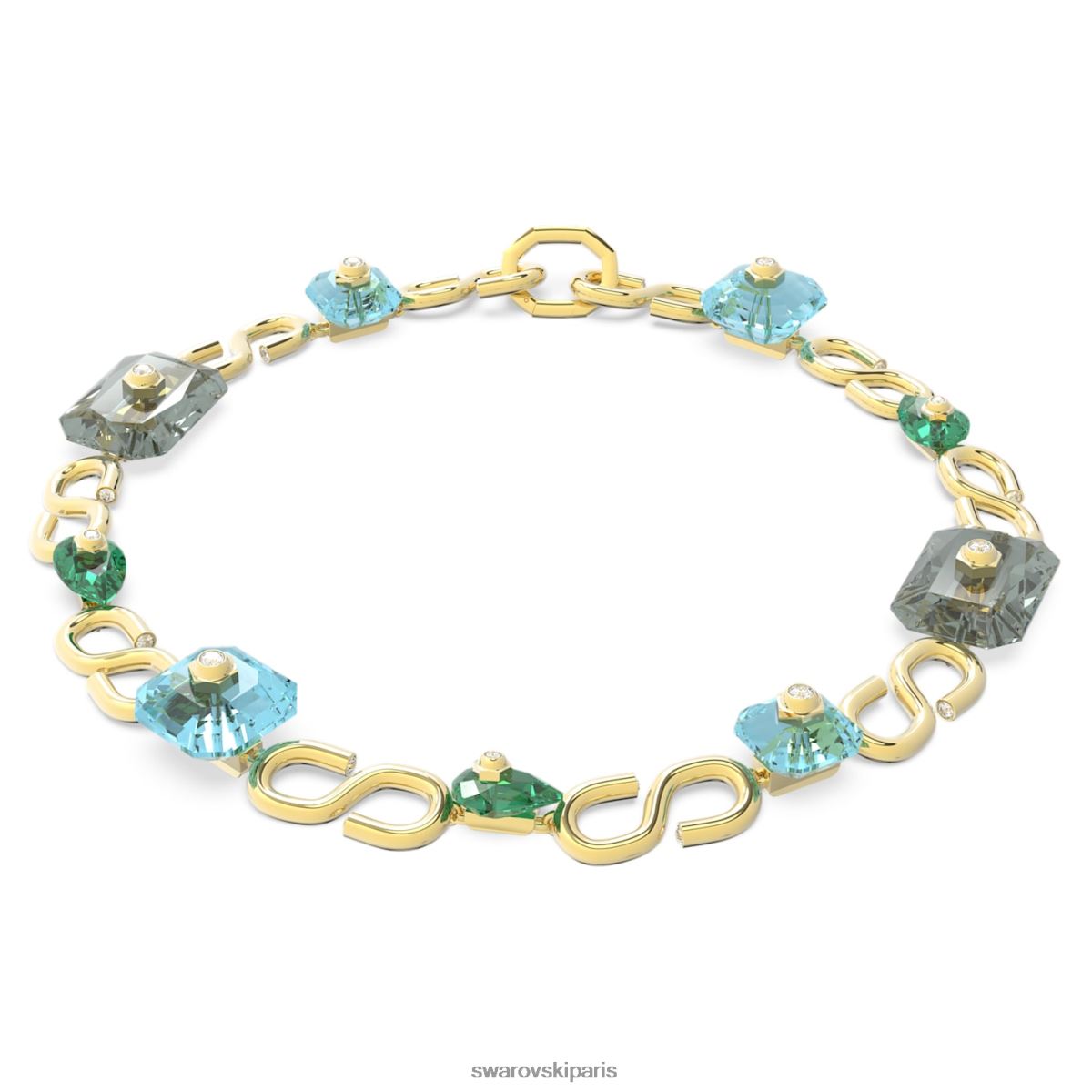 bijoux Swarovski collier numina coupes mixtes, multicolore, plaqué or RZD0XJ88