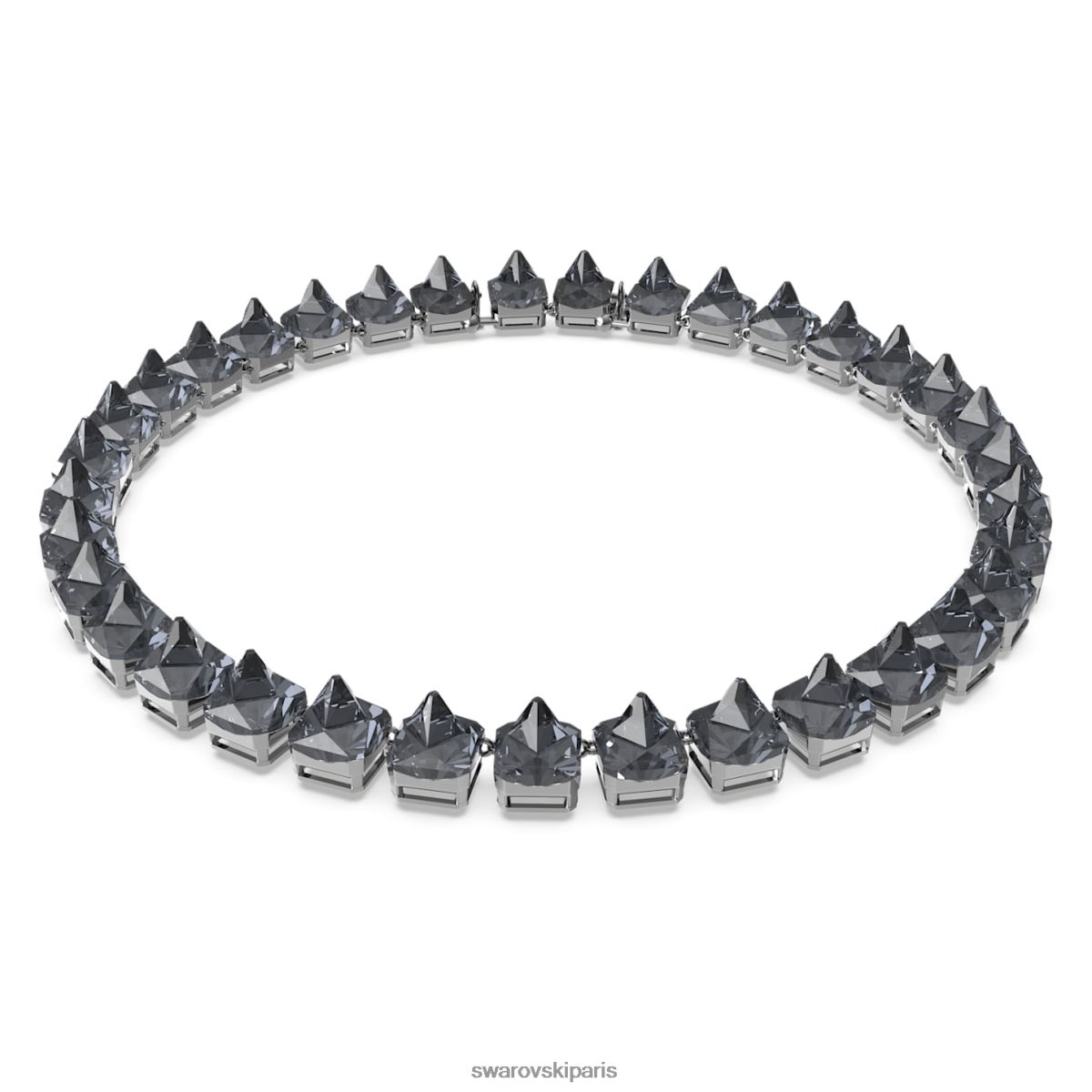 bijoux Swarovski collier ortyx coupe pyramidale, gris, plaqué ruthénium RZD0XJ345