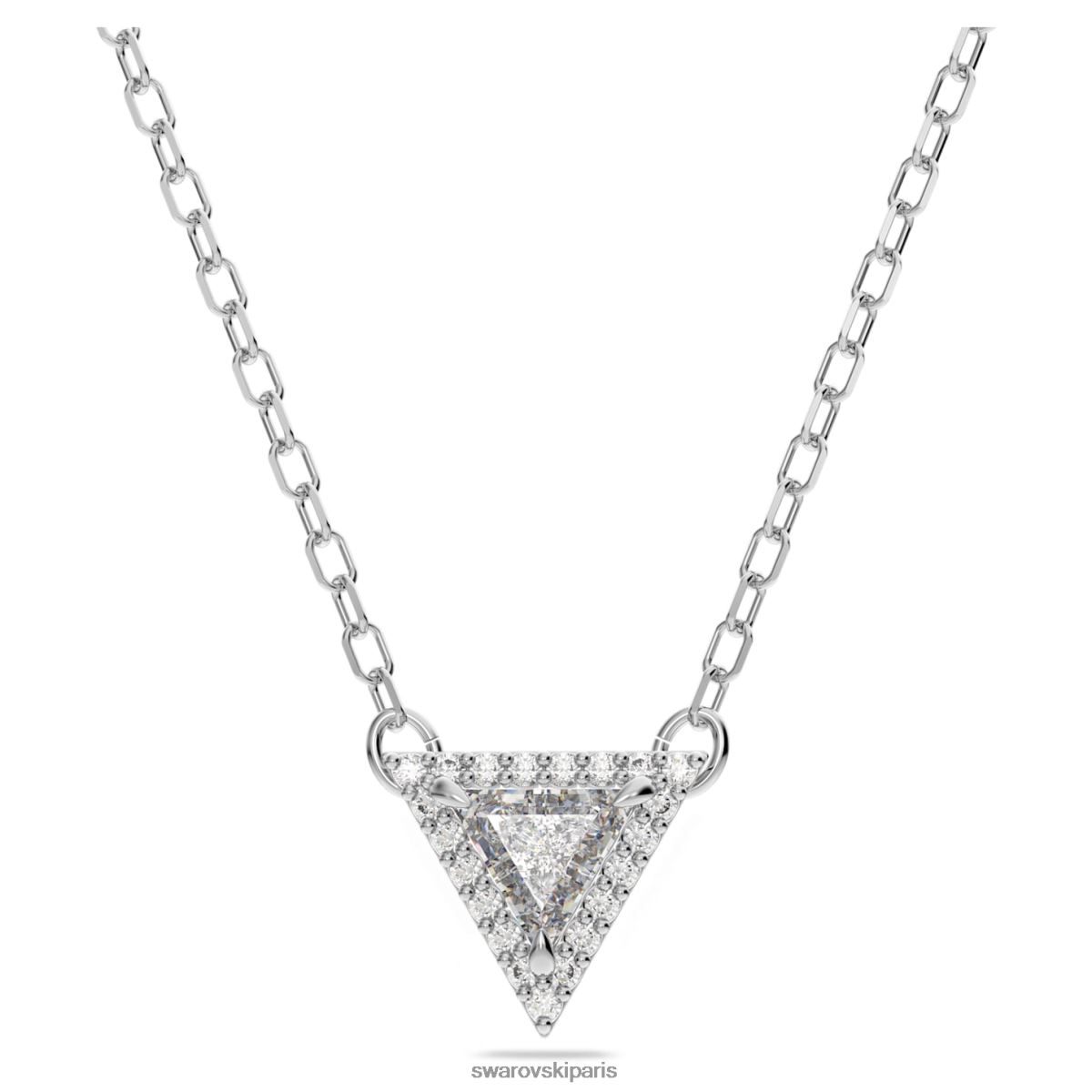 bijoux Swarovski collier ortyx coupe triangle, blanc, rhodié RZD0XJ132