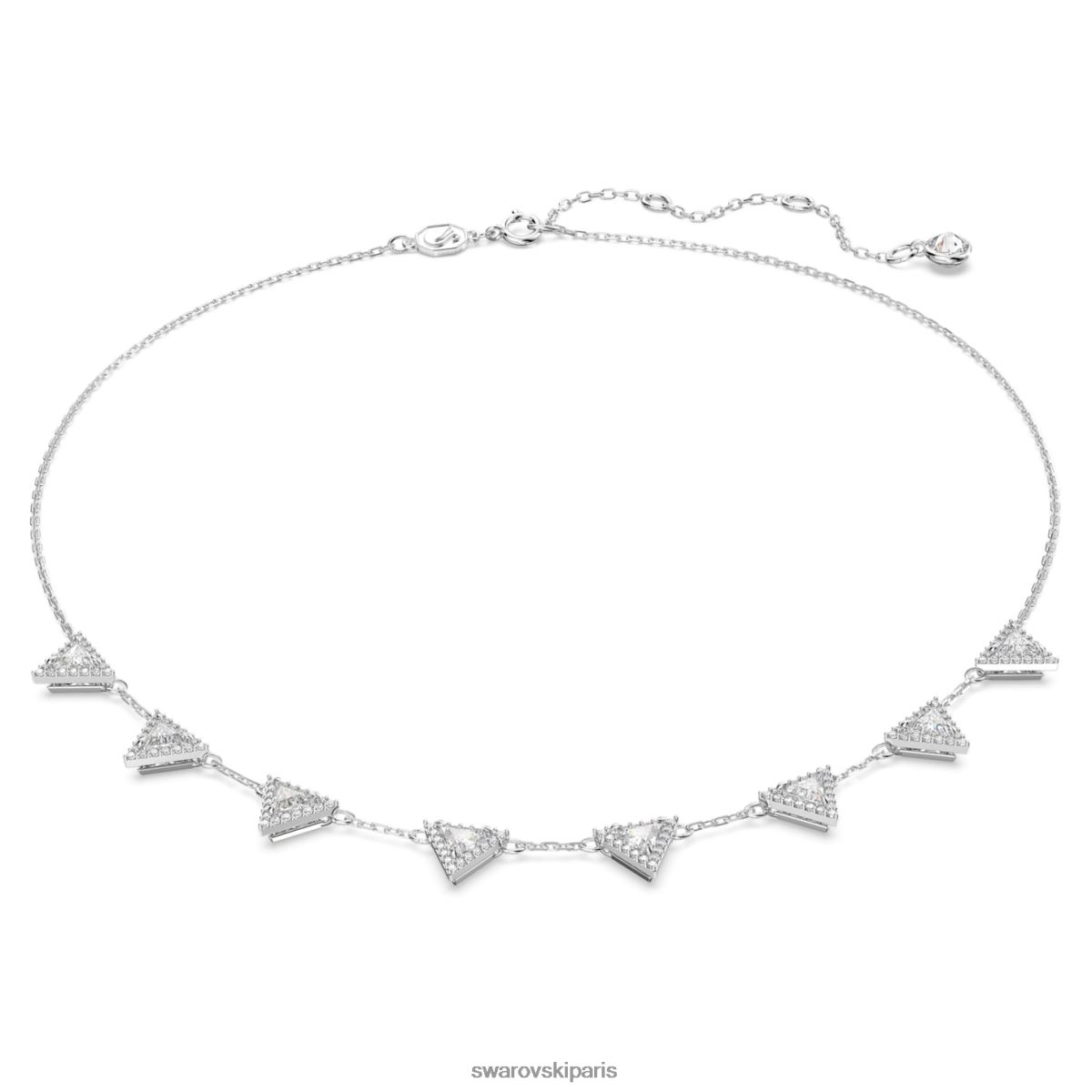 bijoux Swarovski collier ortyx coupe triangle, blanc, rhodié RZD0XJ51