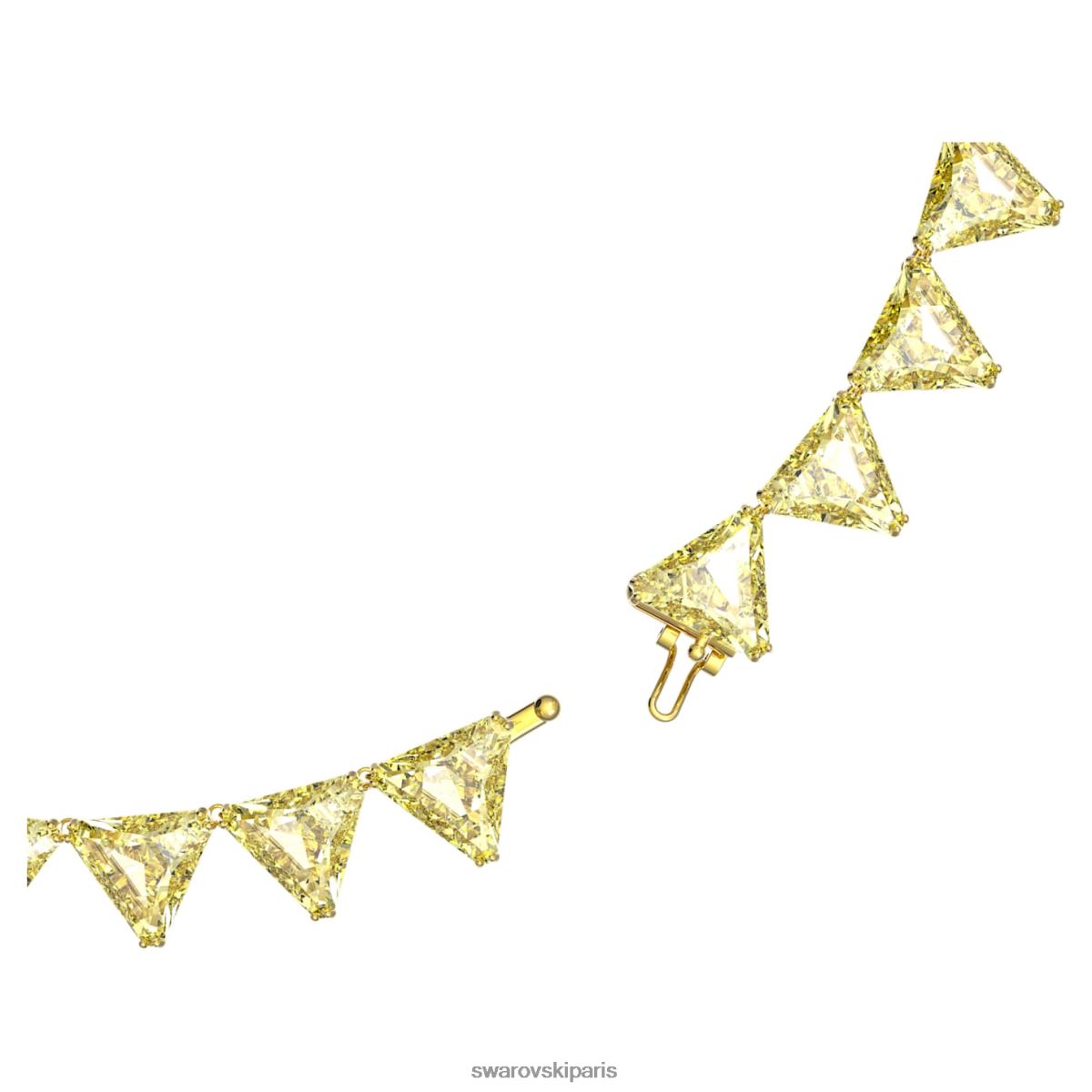 bijoux Swarovski collier ortyx coupe triangle, jaune, métal doré RZD0XJ147