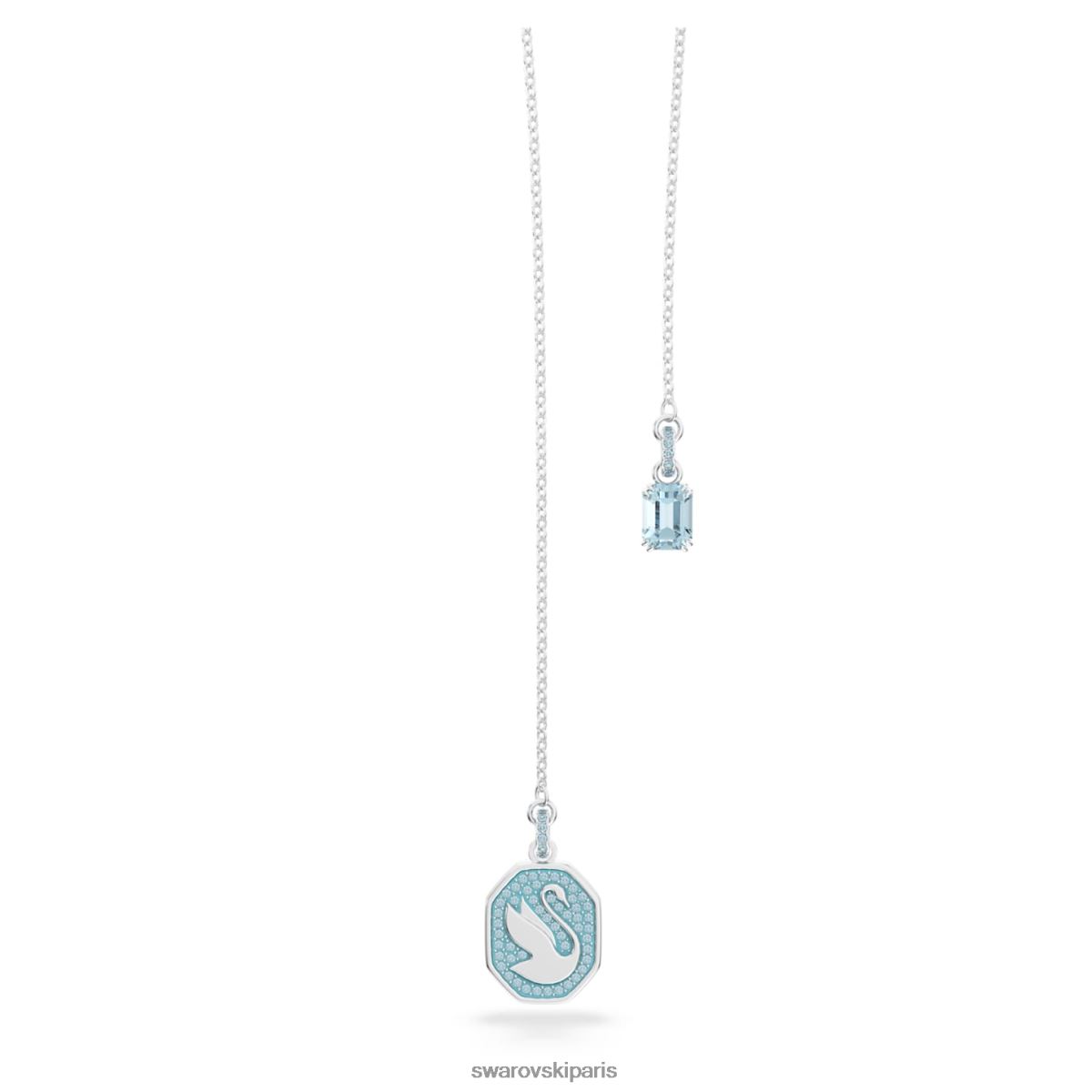bijoux Swarovski collier signum y cygne, bleu, rhodié RZD0XJ115