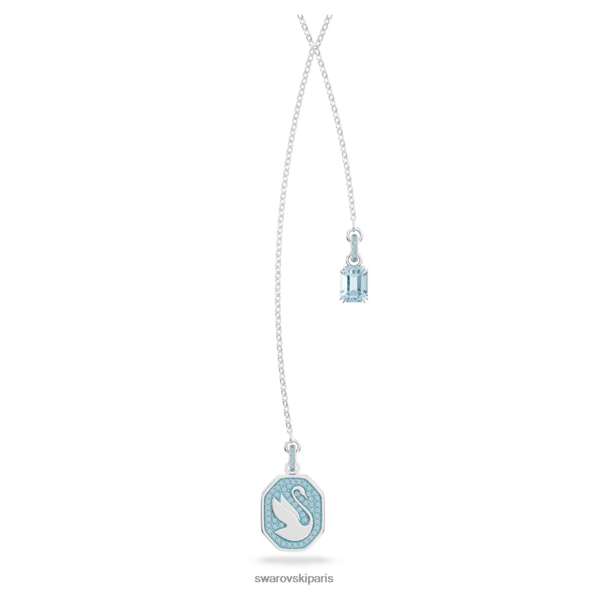 bijoux Swarovski collier signum y cygne, bleu, rhodié RZD0XJ115