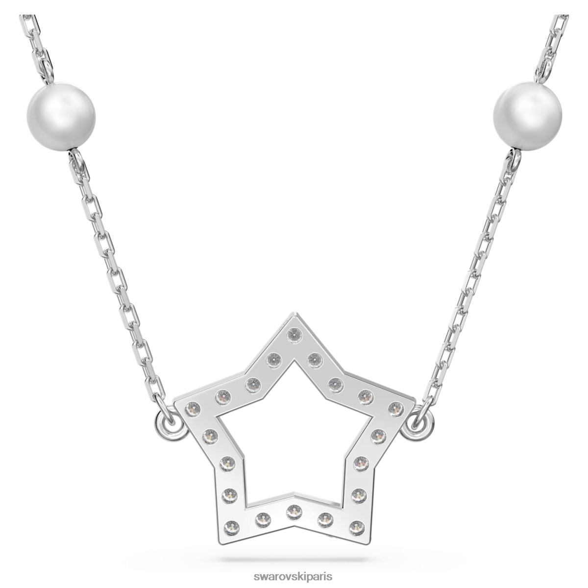 bijoux Swarovski collier étoile étoile, blanc, rhodié RZD0XJ98