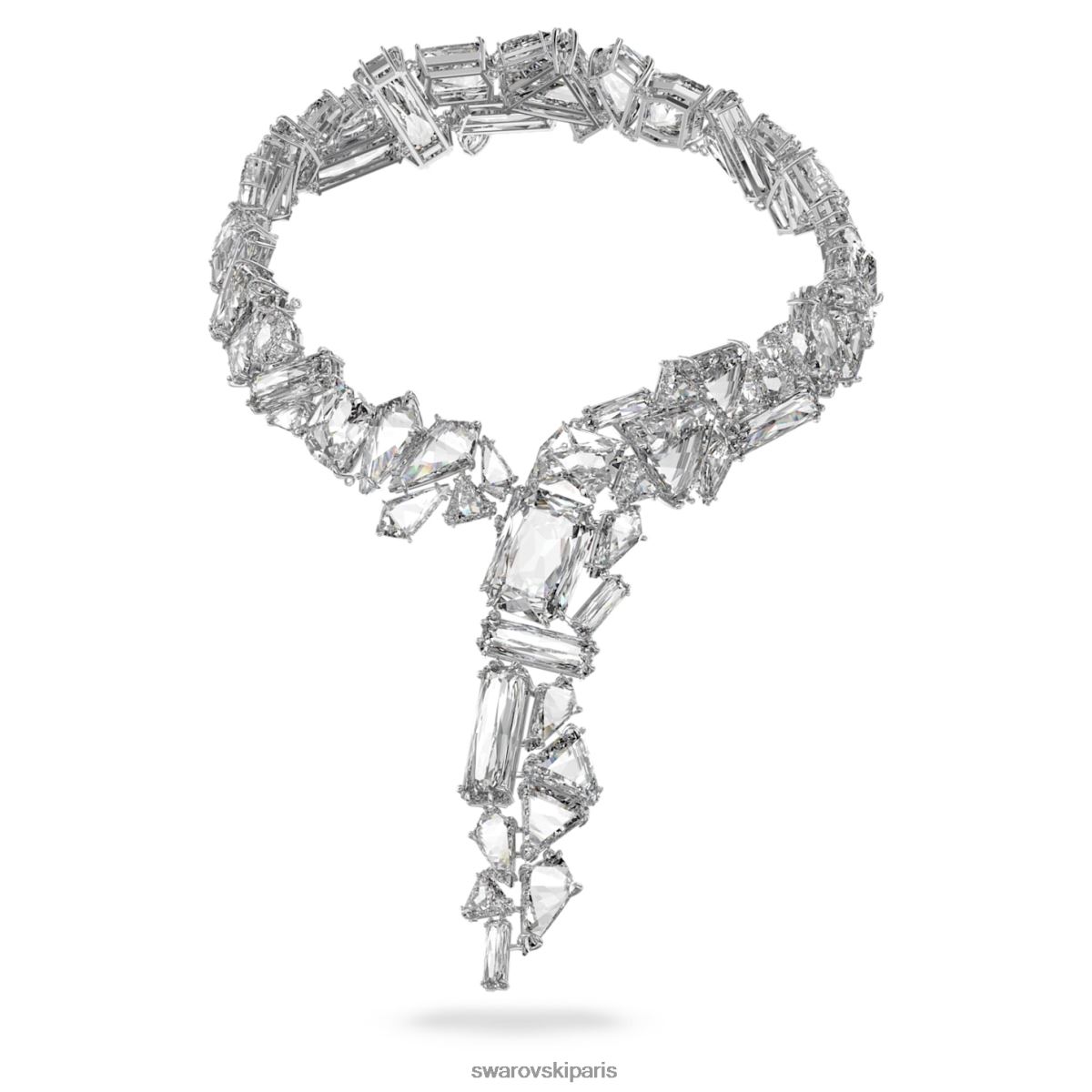 bijoux Swarovski mesmera et collier cristaux surdimensionnés, blancs, plaqués rhodium RZD0XJ150