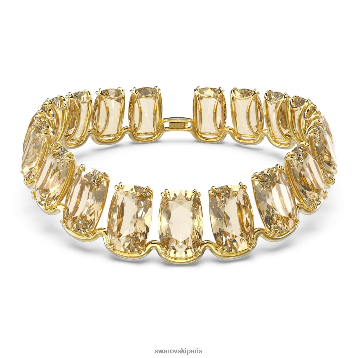 bijoux Swarovski tour de cou harmonie cristaux flottants surdimensionnés, ton doré, plaqué doré RZD0XJ360