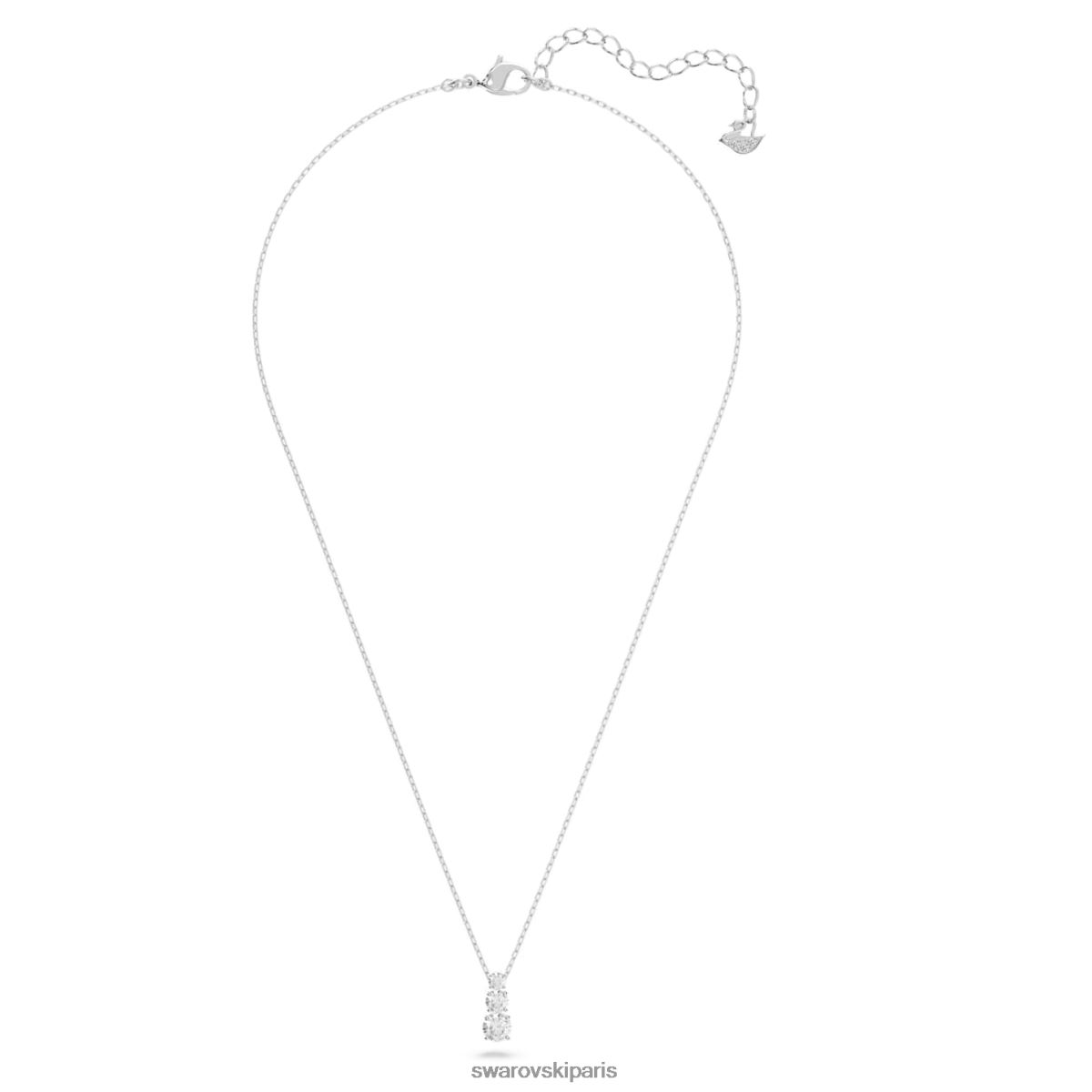 bijoux Swarovski attirer le pendentif trilogie taille ronde, blanc, rhodié RZD0XJ173