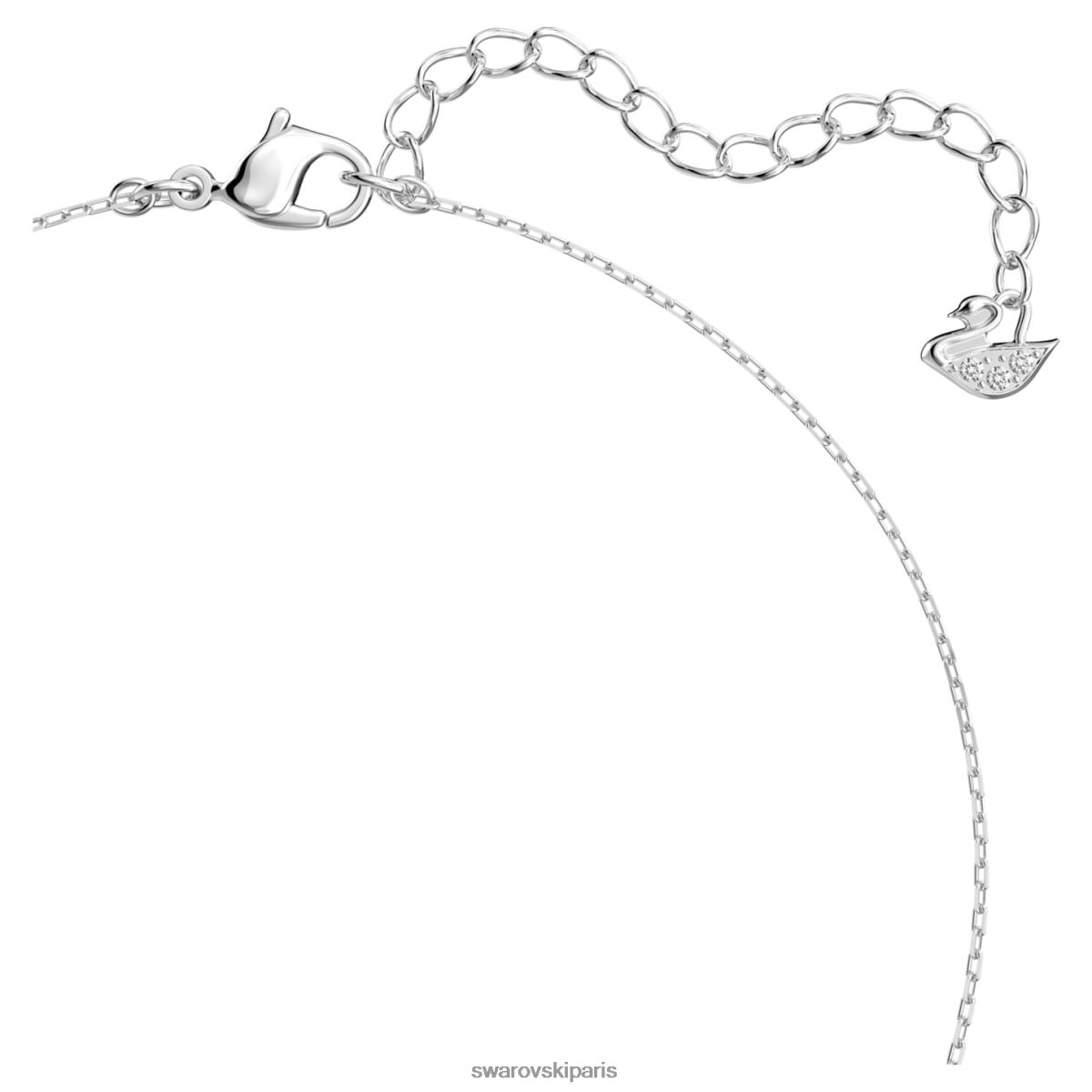 bijoux Swarovski attirer le pendentif trilogie taille ronde, blanc, rhodié RZD0XJ173