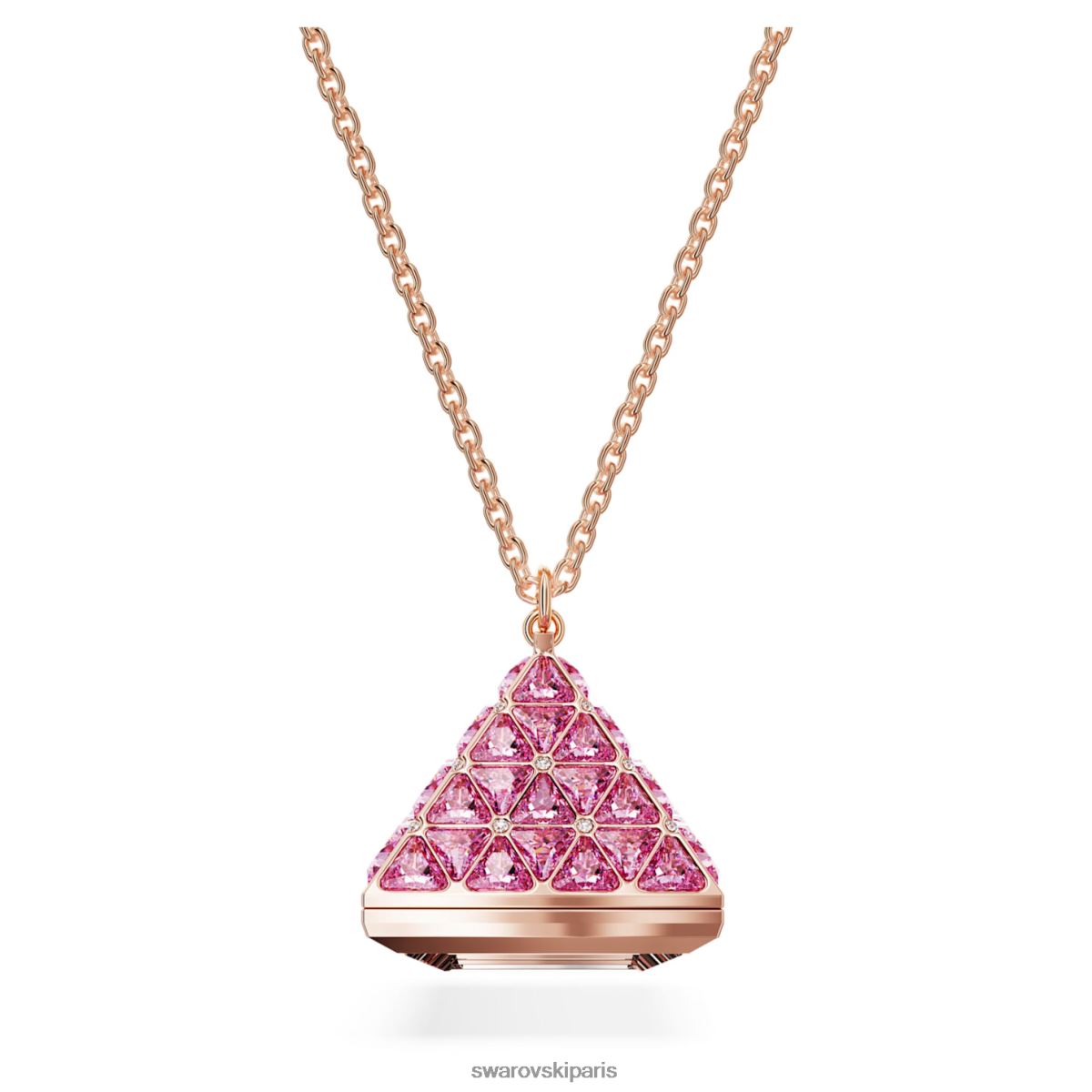 bijoux Swarovski montre pendentif coupe triangle, rose, finition doré rose RZD0XJ333