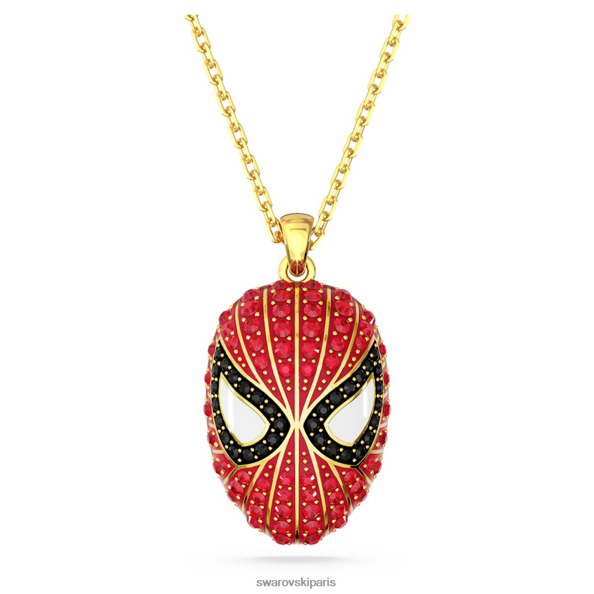 bijoux Swarovski pendentif Marvel Spider-Man rouge, plaqué or RZD0XJ170
