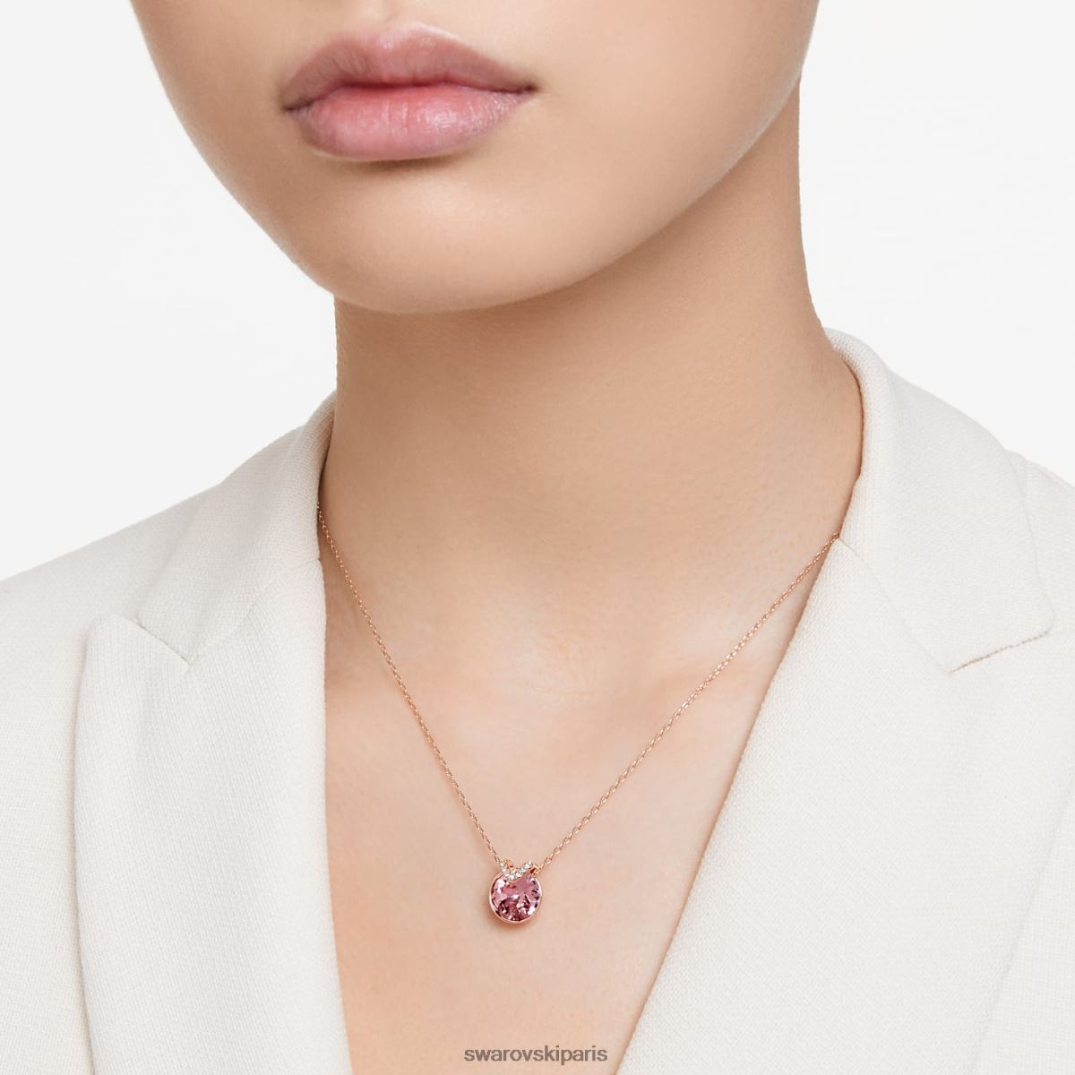 bijoux Swarovski pendentif bella v coupe ronde, rose, plaqué ton or rose RZD0XJ184