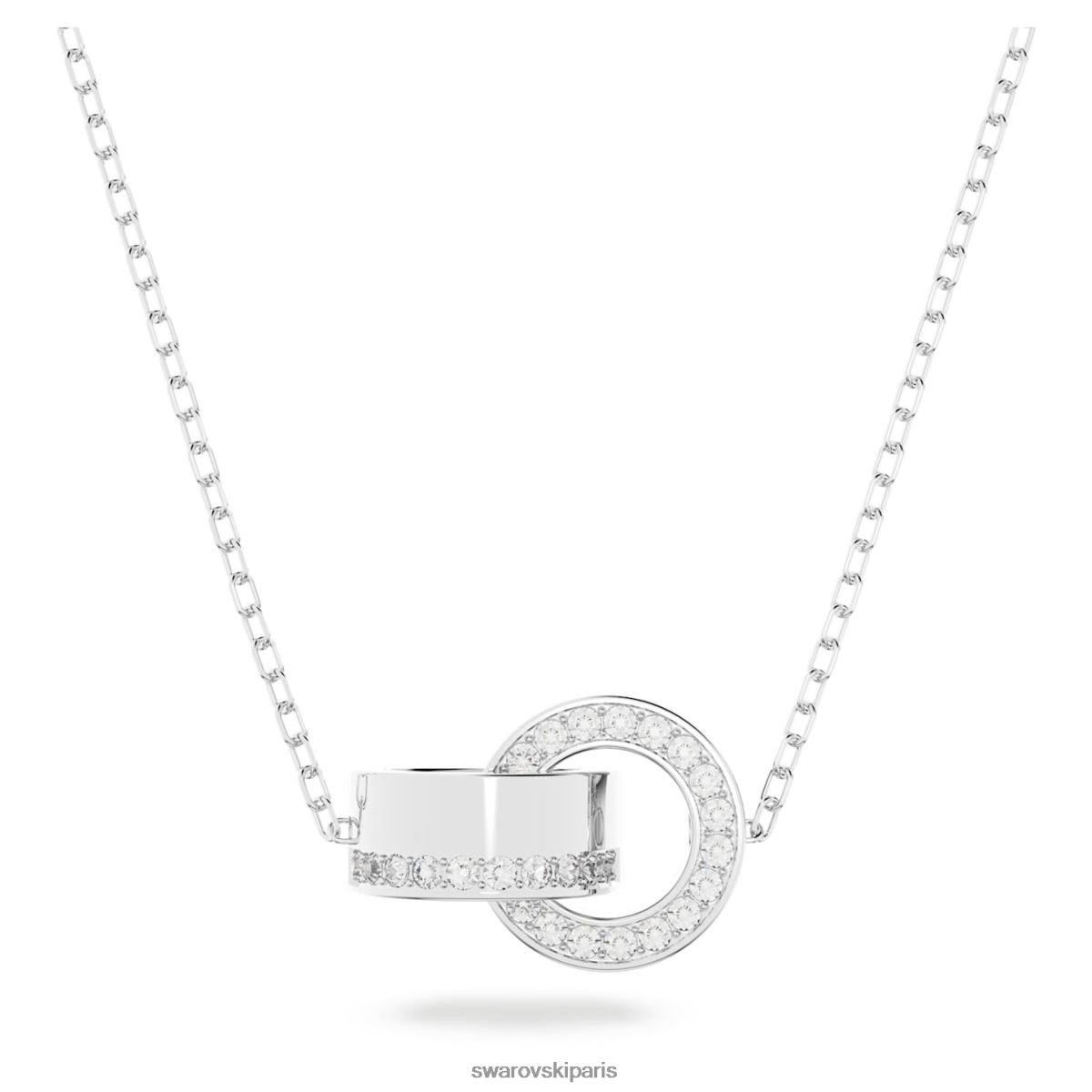 bijoux Swarovski pendentif creux boucle entrelacée, blanc, rhodié RZD0XJ209