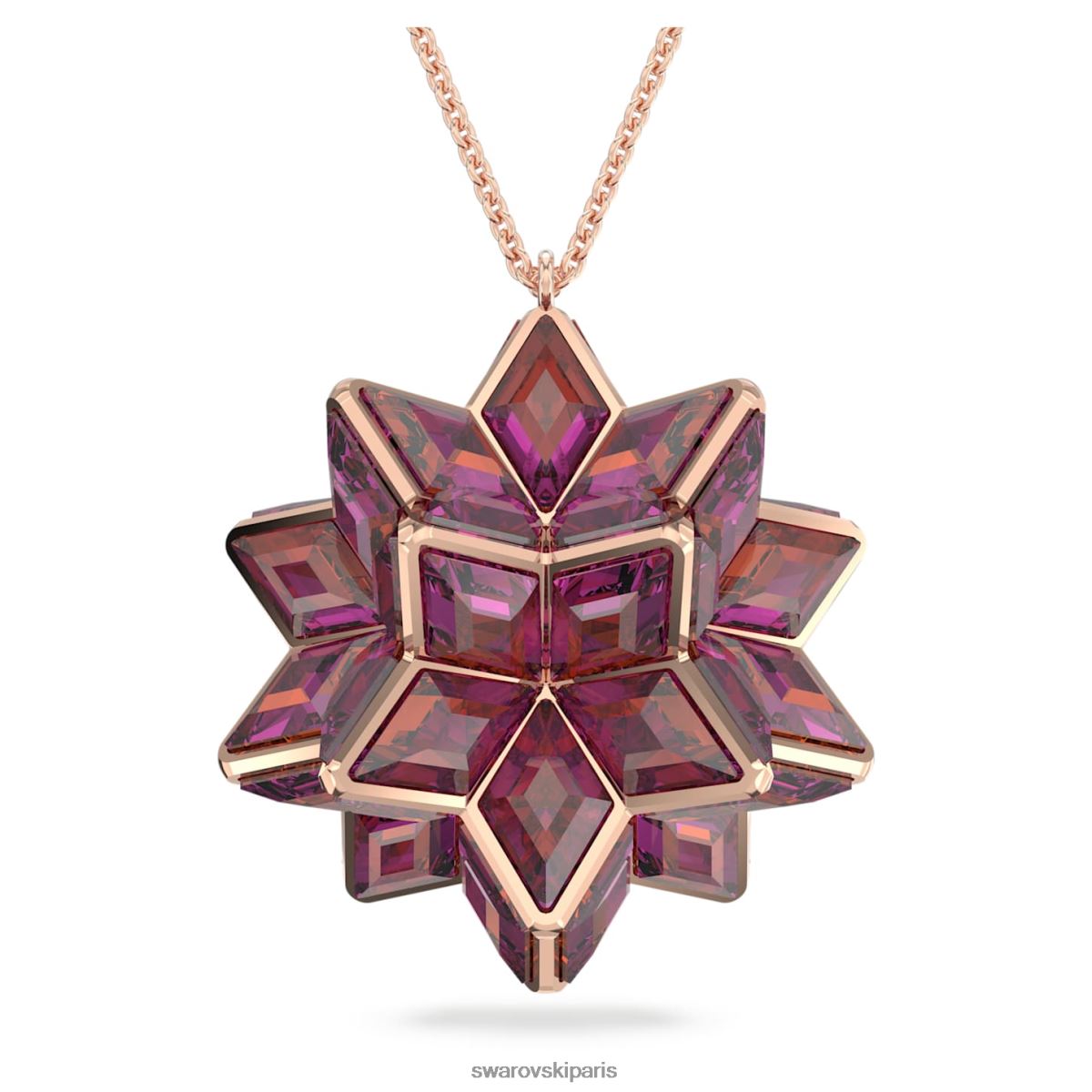 bijoux Swarovski pendentif curiosité coupe géométrique, rose, plaqué ton or rose RZD0XJ267